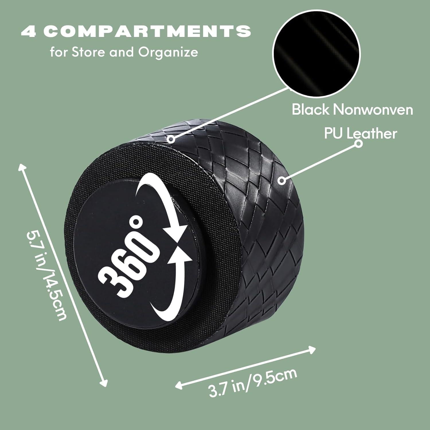 Caddy Organizador de Escritorio LINKWELL Cuero PU 4 Compartimentos