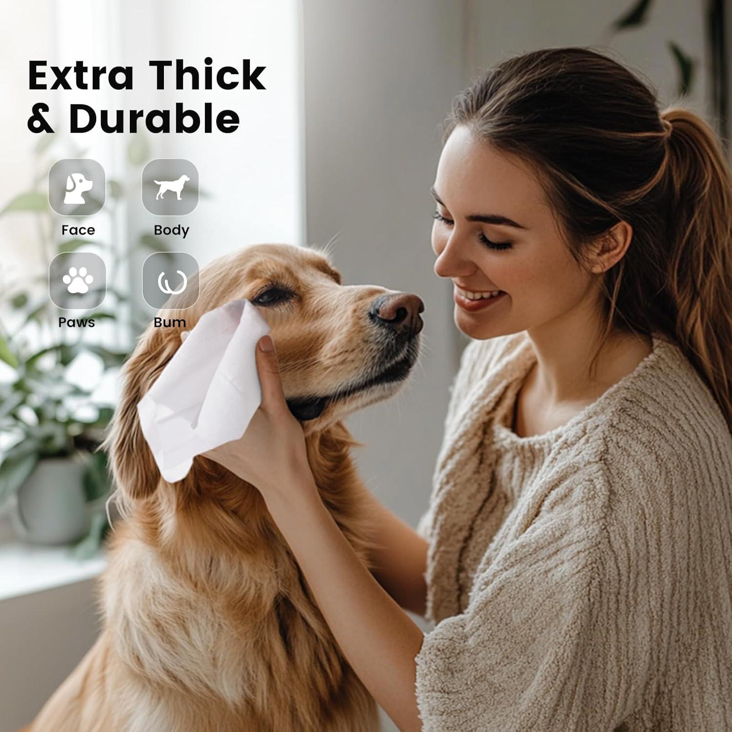 Toallitas de Bambú para Perros Gardner Pet 100 Pcs Hipoalergénicas