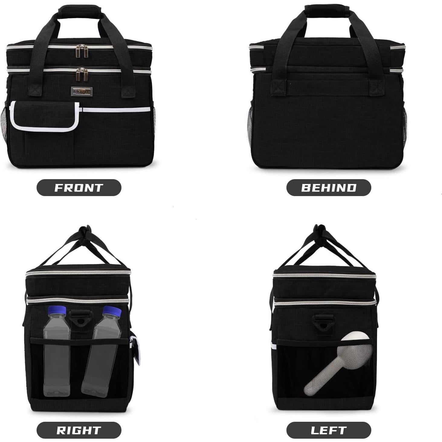 Bolsa de Viaje para Mascotas BAGLHER Doble Capa Negra 38x19x28cm