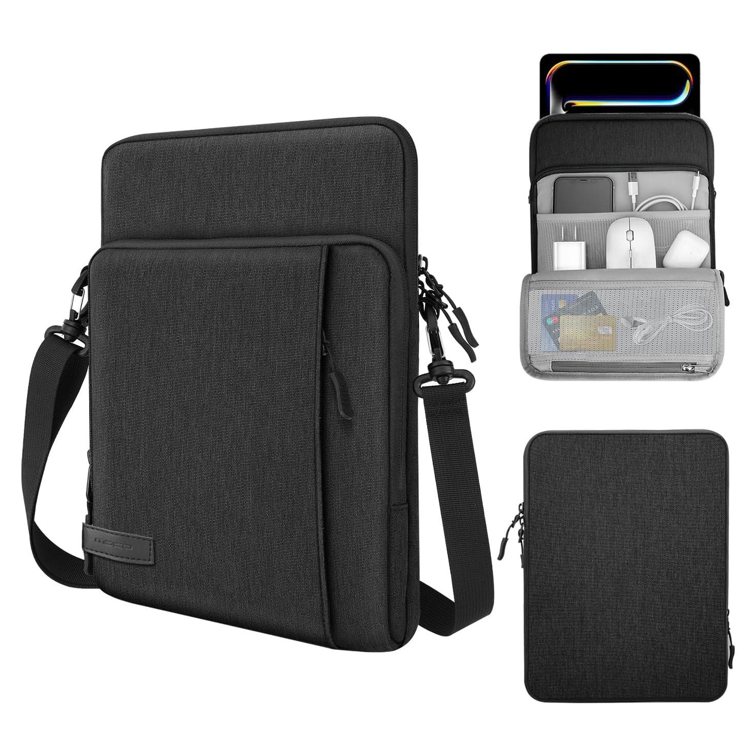 Funda para Tableta MoKo 12.9" Negra y Gris, Compatible iPad Pro