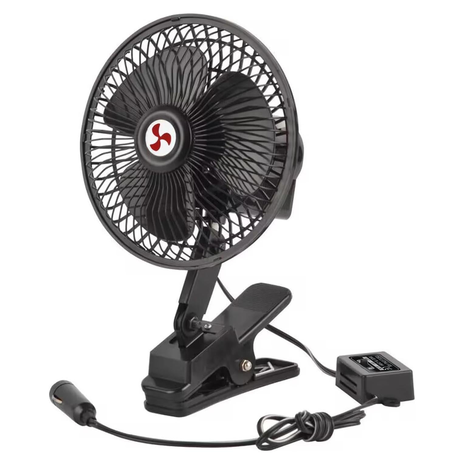 Ventilador de Coche YQSIYU 12V 15.24cm Oscilante Portátil