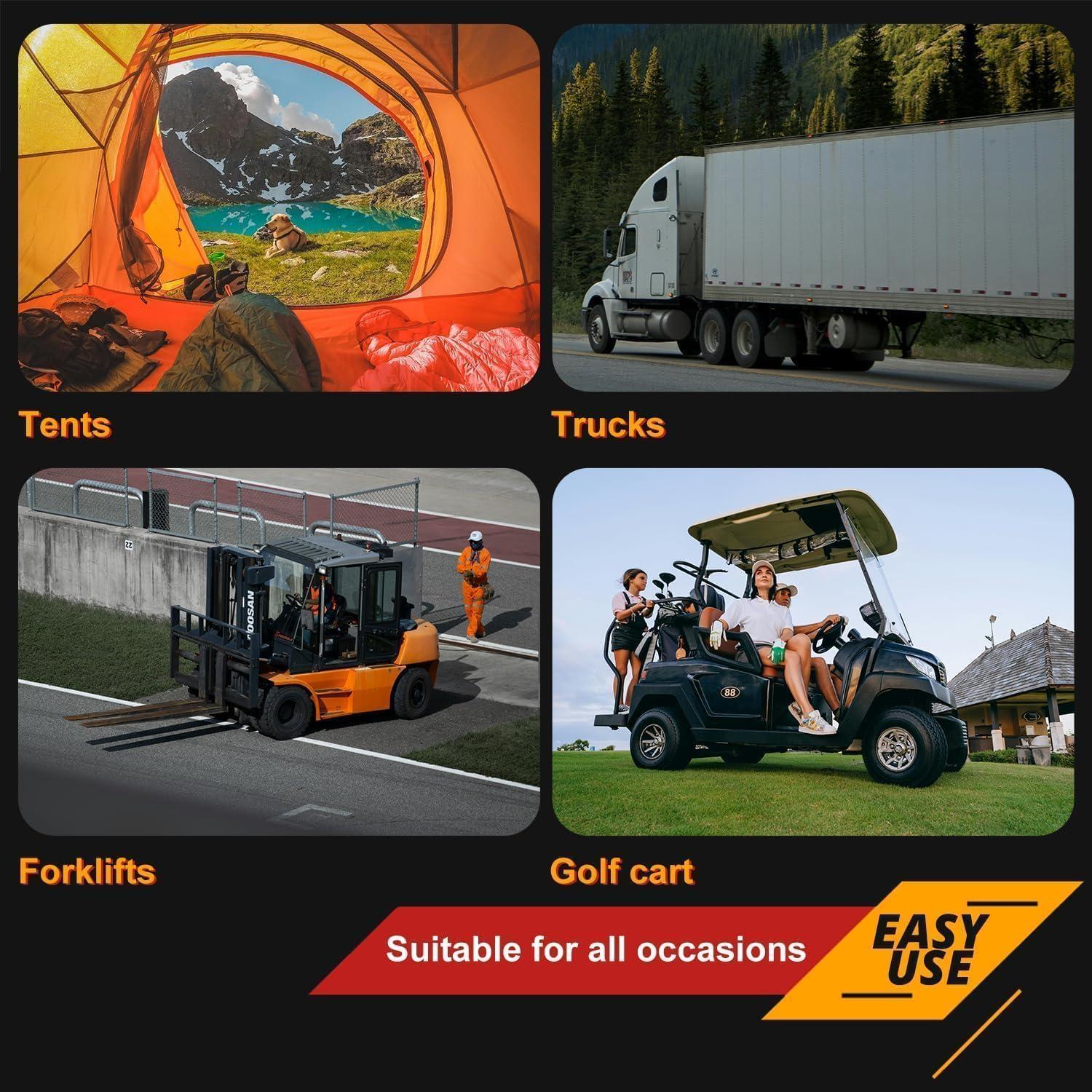 Ventilador de Coche YQSIYU 12V 15.24cm Oscilante Portátil