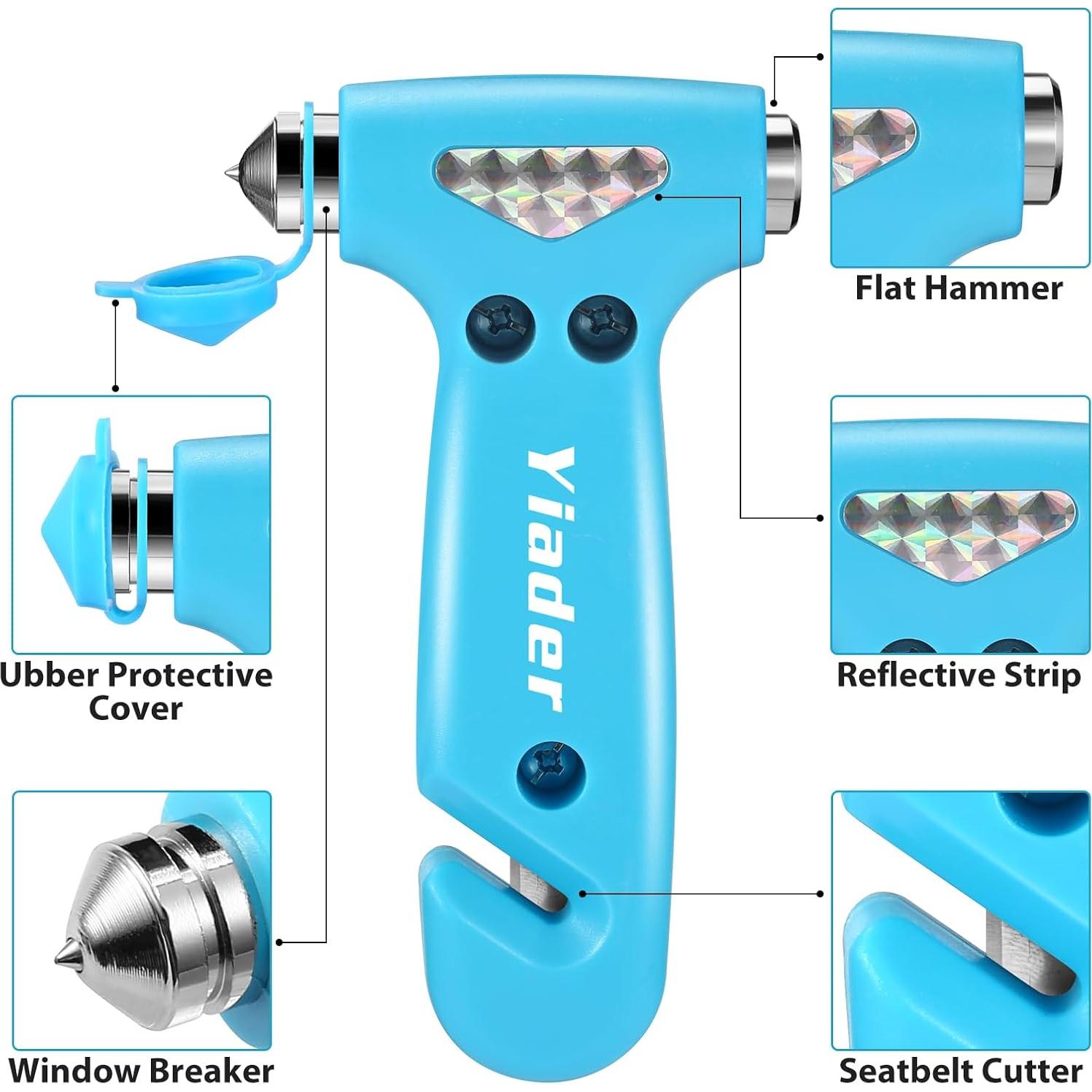 Martillo de Seguridad para Coche Yiader 3 en 1 Azul