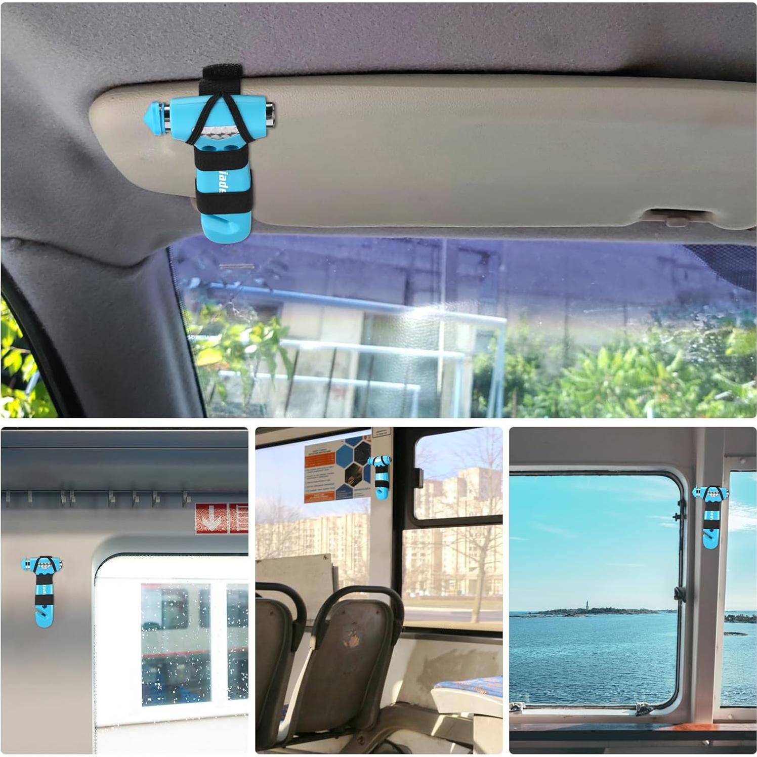 Martillo de Seguridad para Coche Yiader 3 en 1 Azul