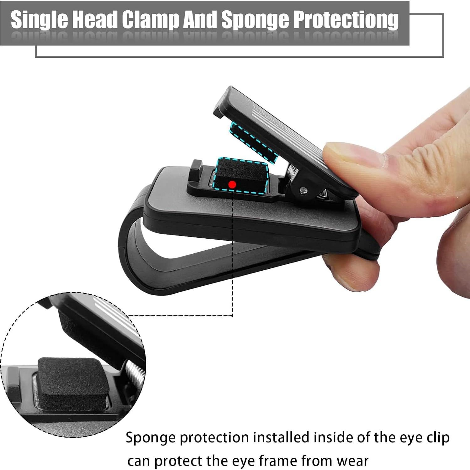 Soporte para Gafas de Visera Stymart - Clip Multifuncional Negro/Gris