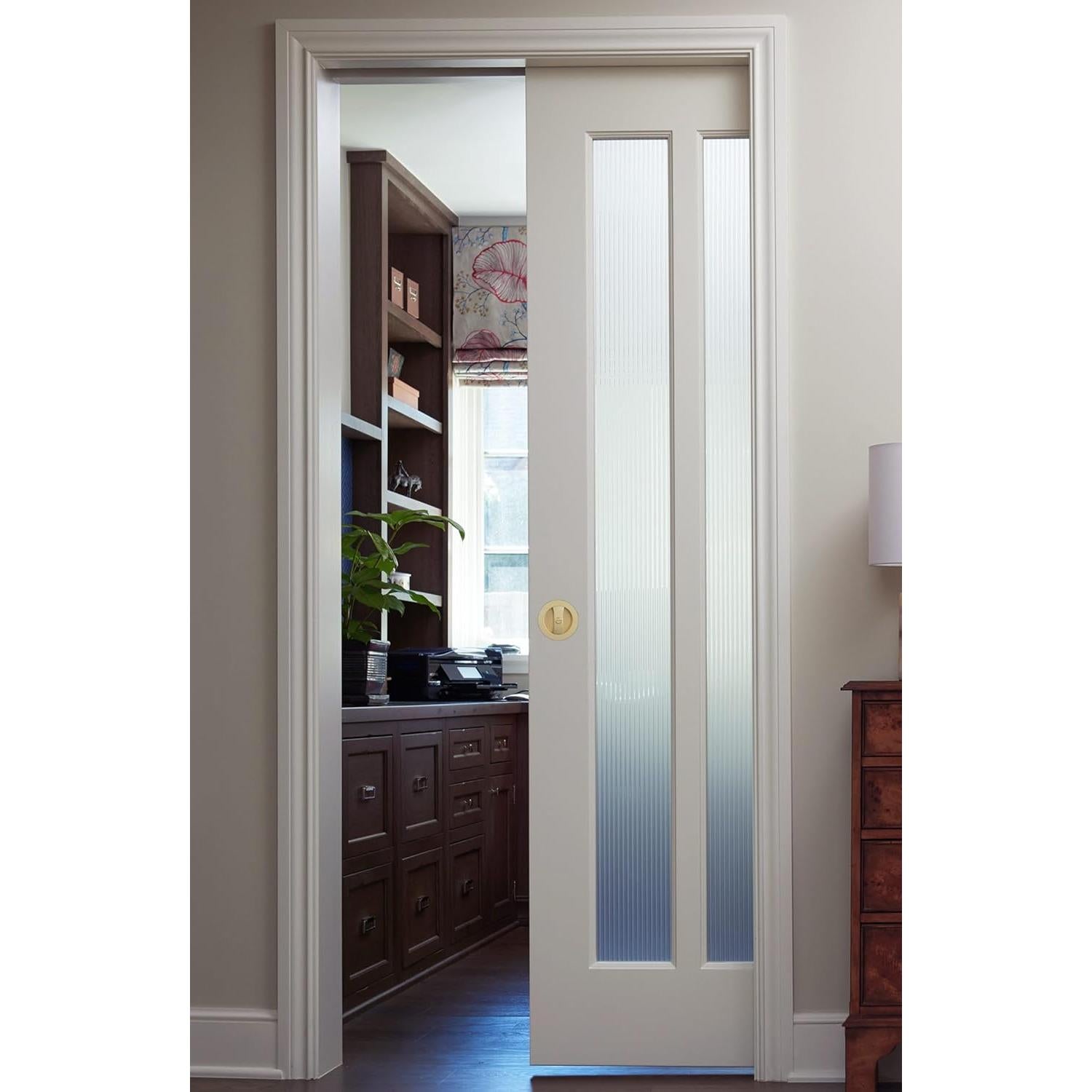 Cerradura de Puerta Corrediza Goldenwarm Oro Redonda Privacidad