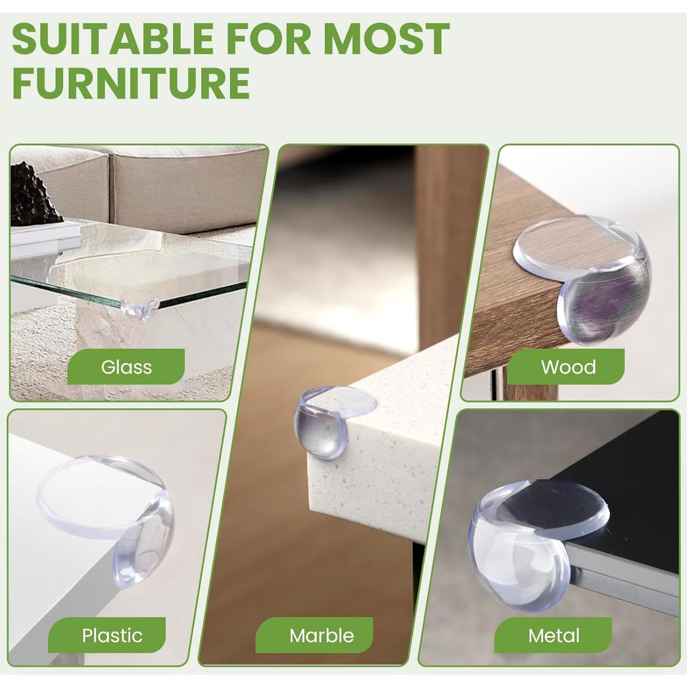 Protectores de Esquinas para Bebés Srnede 16 Piezas PVC Transparente