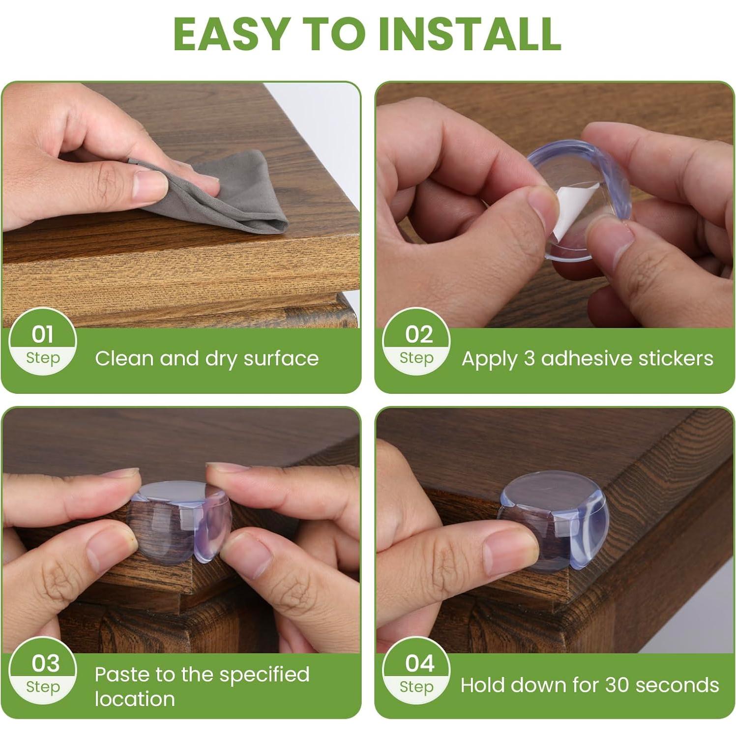 Protectores de Esquinas para Bebés Srnede 16 Piezas PVC Transparente