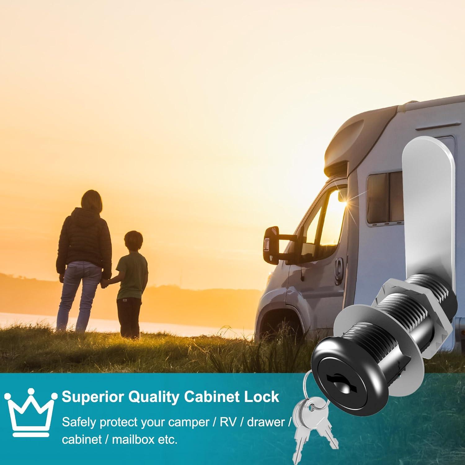 Cerraduras de Gabinete Negras Ymtzfu 1.5" con Llaves - 3 Pcs