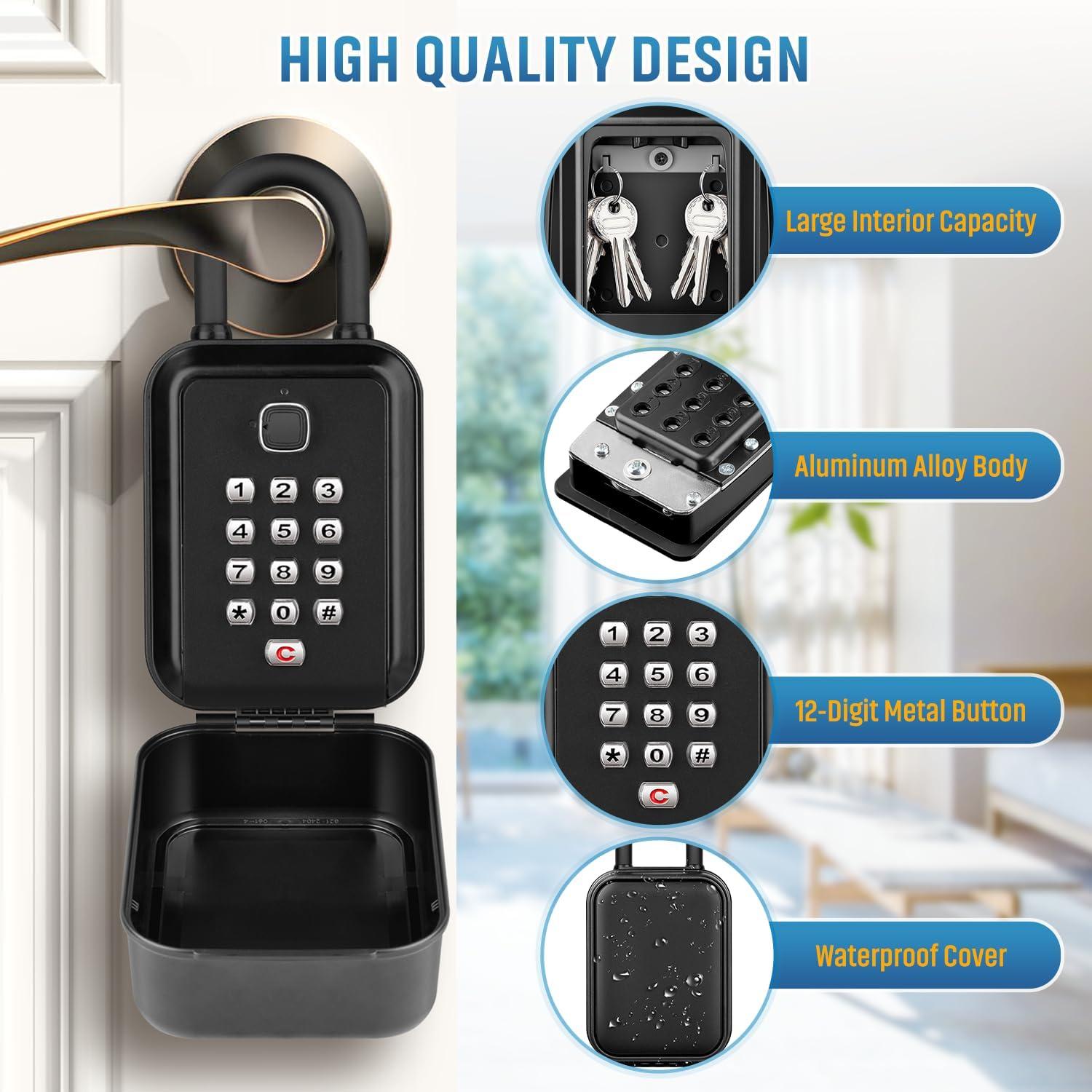 Caja de Llave TEUEN con Combinación 12 Dígitos Resistente al Agua