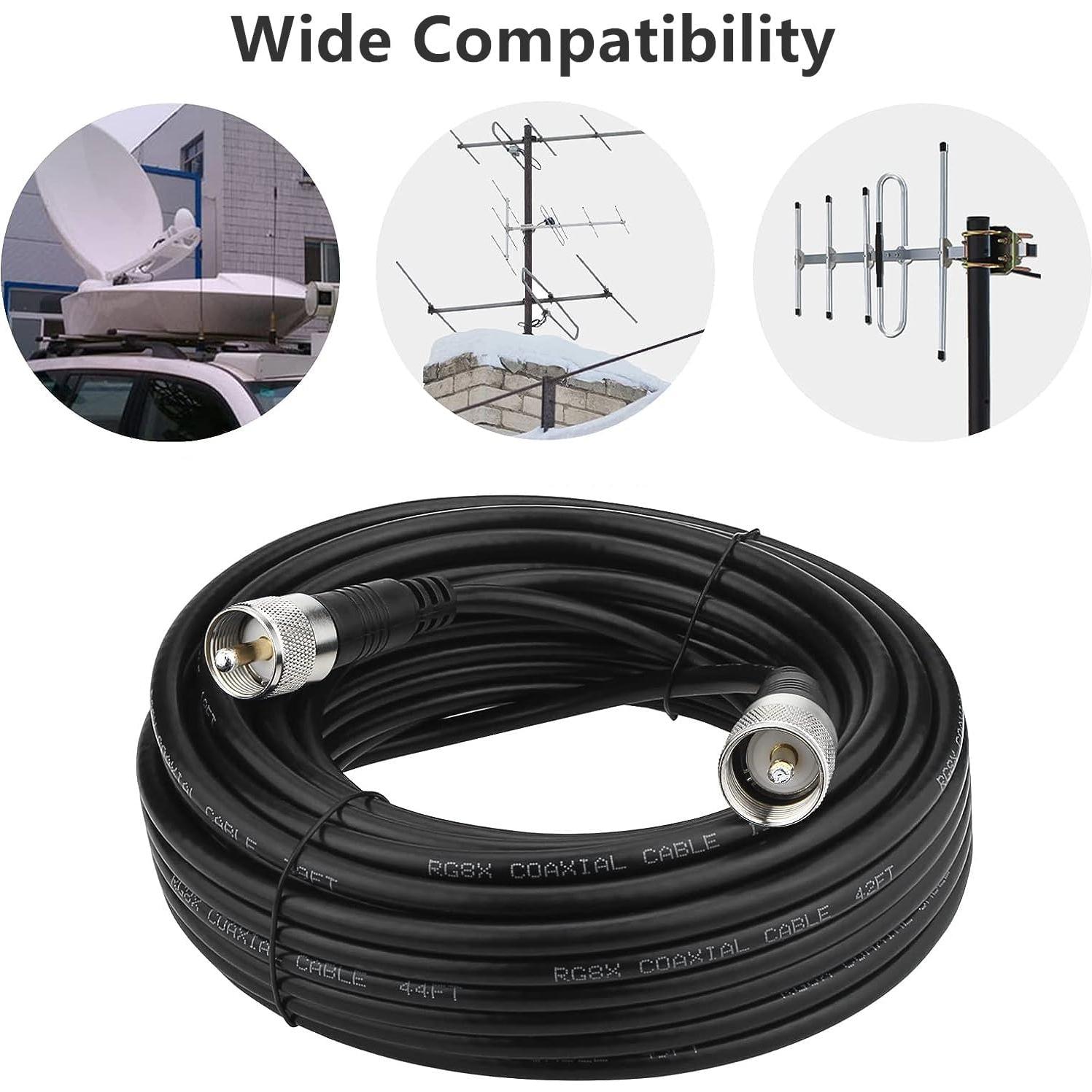 Cable Coaxial RG8X Ullnosoo 0.30m UHF PL259 Macho a Macho