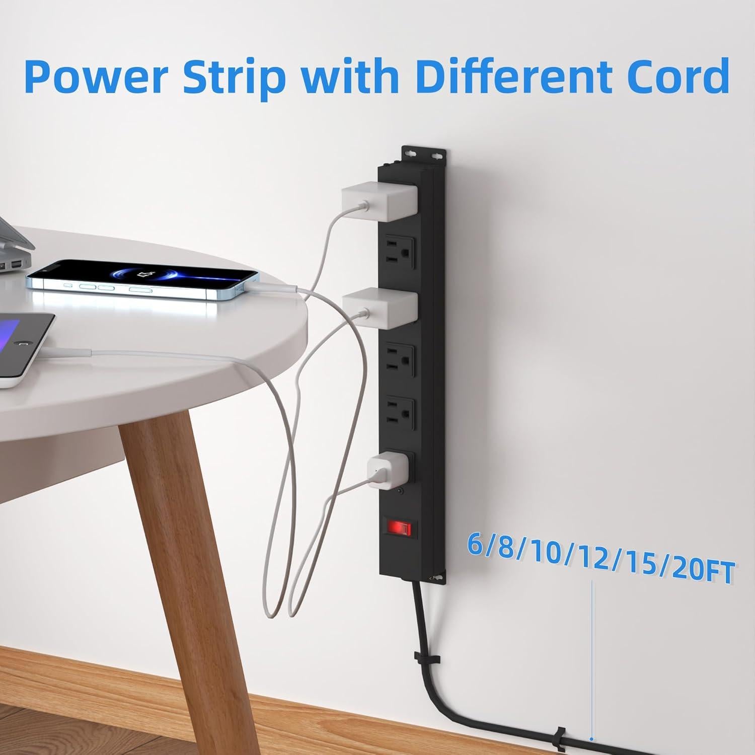 Regleta de Alimentación CFMASTER 6 Tomacorrientes 1.83m Metal