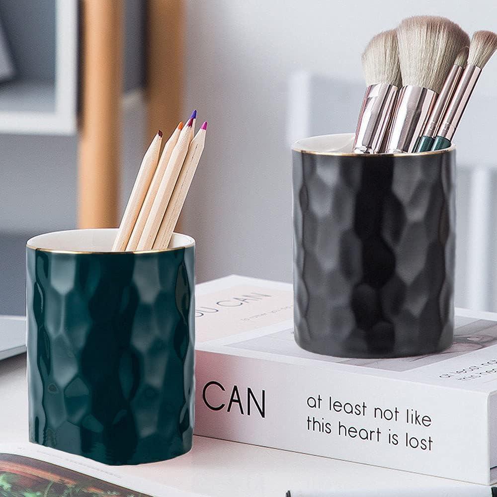 Taza organizadora de cerámica HANKOR negra para escritorio