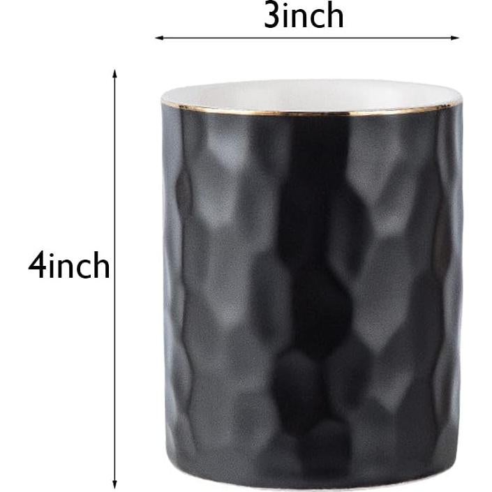 Taza organizadora de cerámica HANKOR negra para escritorio