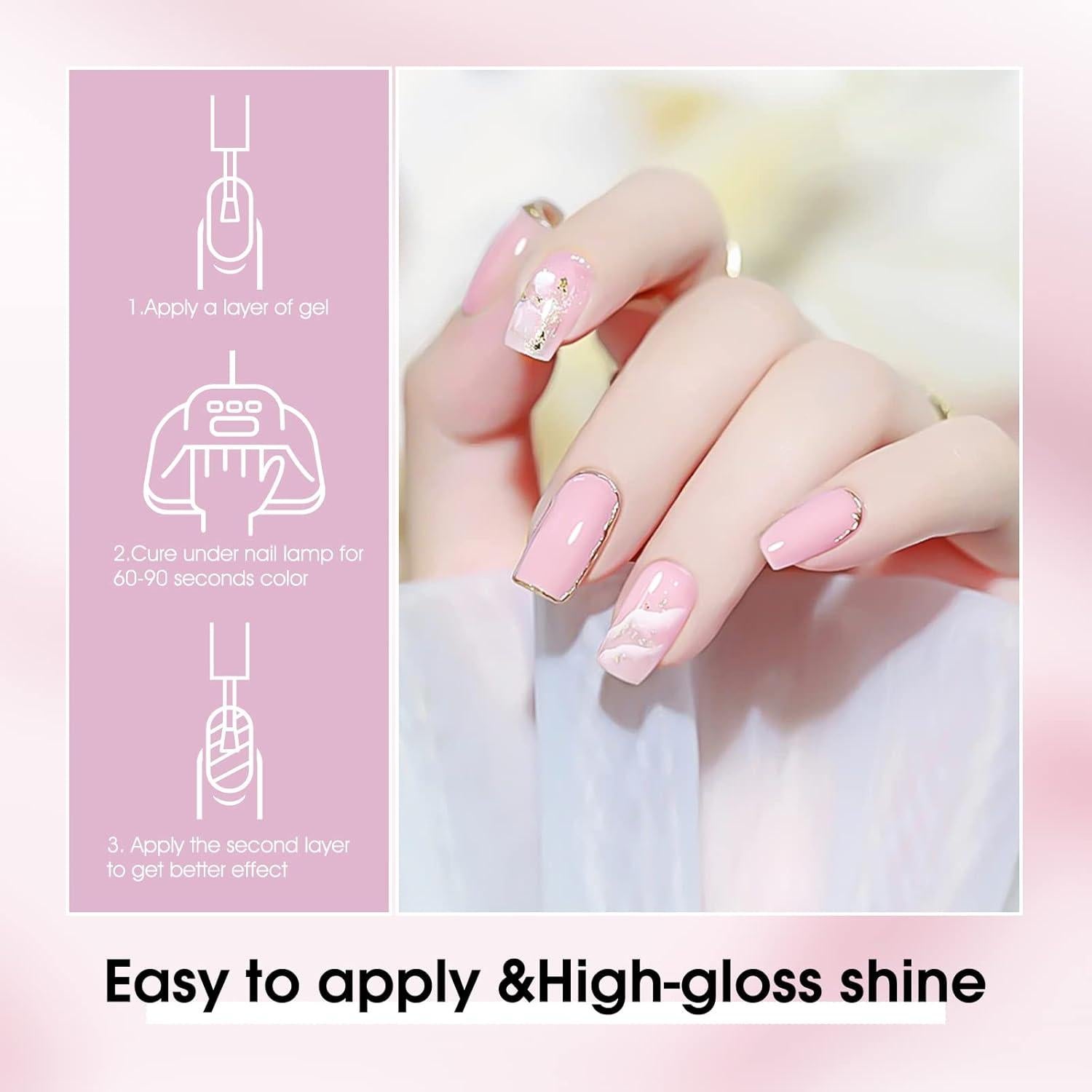 Esmalte de Uñas en Gel VENALISA 12ml Rosa Nude Soak Off