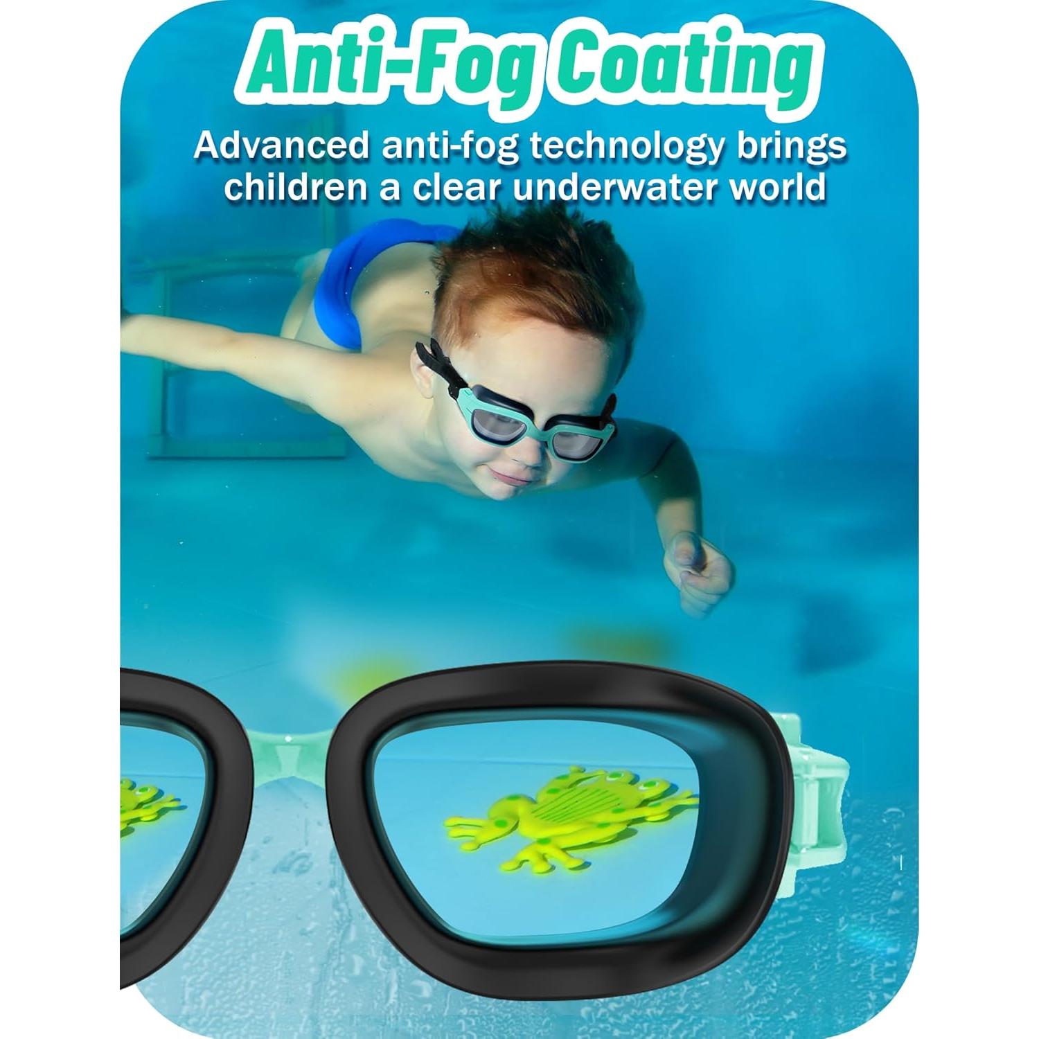 Gafas de natación Vvinca Kids, protección UV y antiempañante