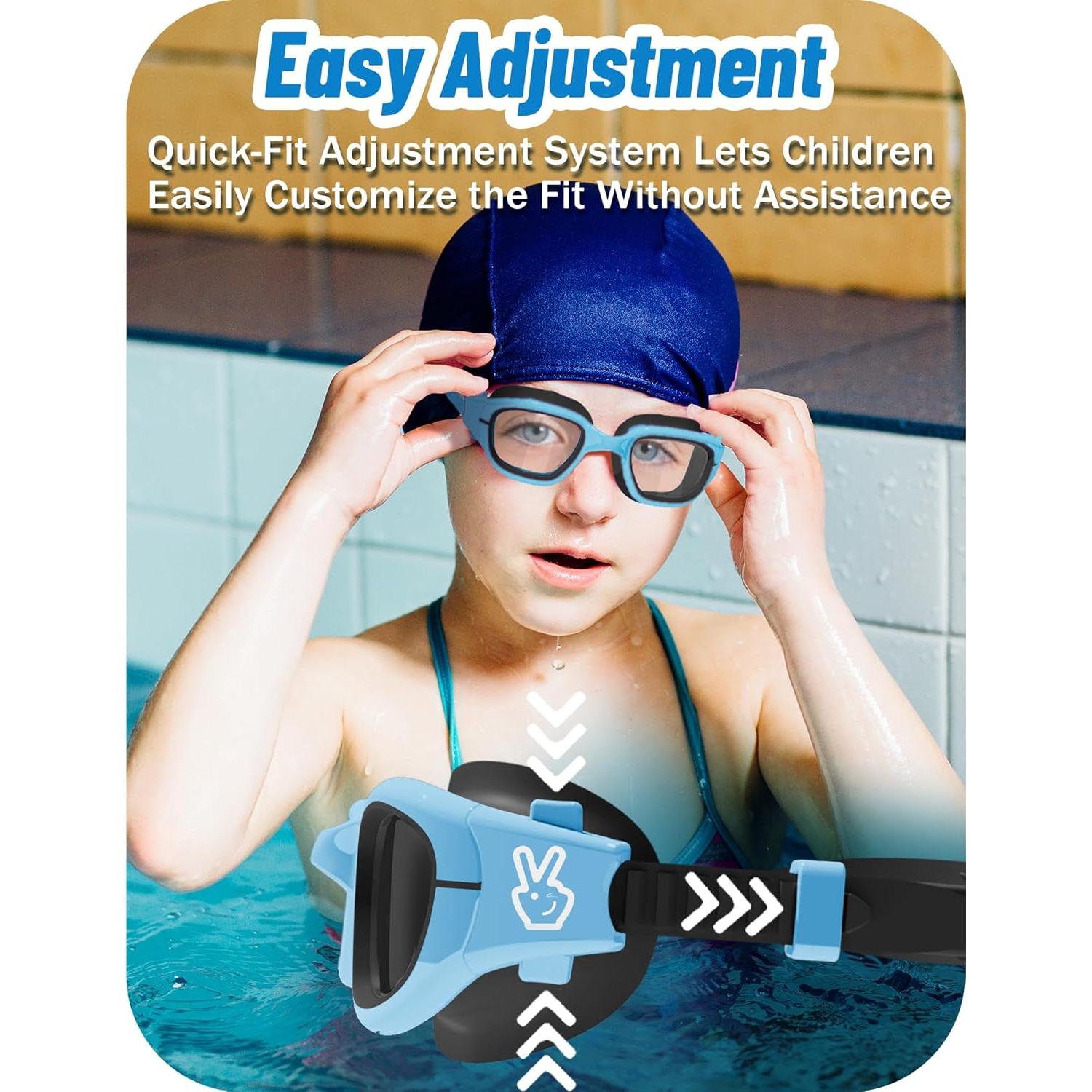 Gafas de natación Vvinca Kids, protección UV y antiempañante