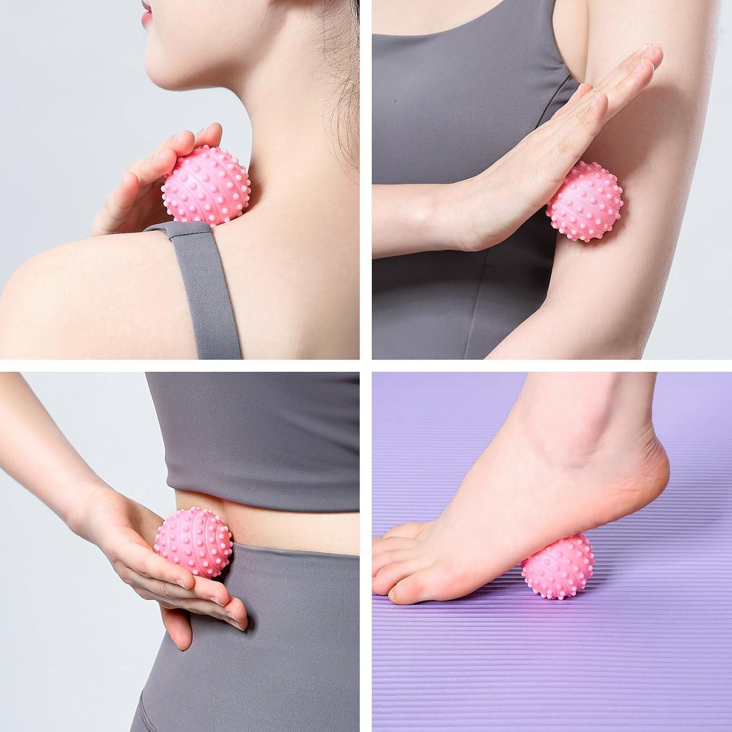 Bolas de Masaje Espinosas HSOOVZN 4 Pcs 4.83 cm Alivio Dolor