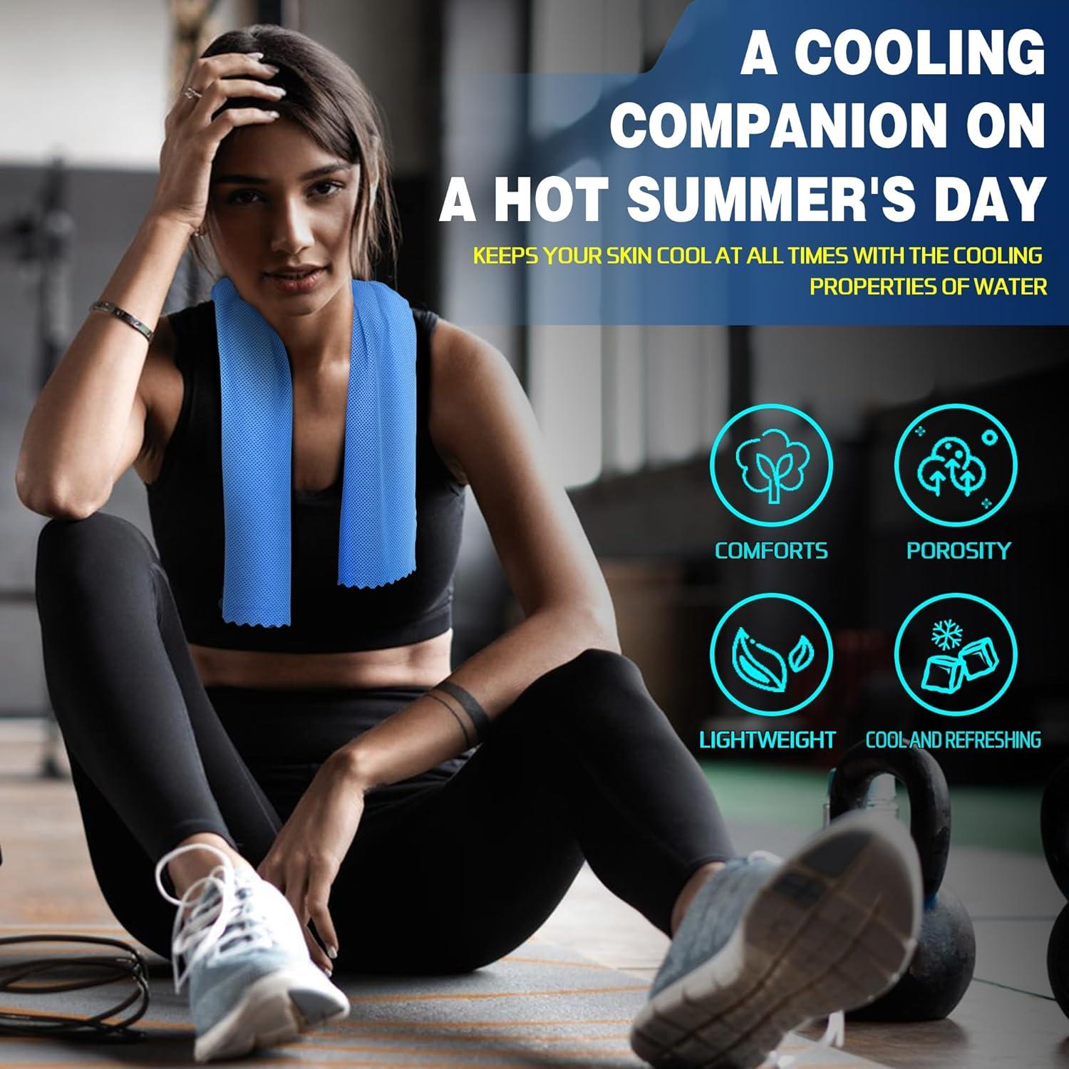 Paquete de 6 Toallas de Enfriamiento CYCLXY 100x30cm Microfibra