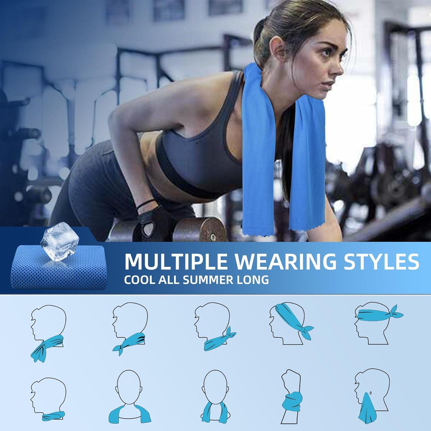 Paquete de 6 Toallas de Enfriamiento CYCLXY 100x30cm Microfibra