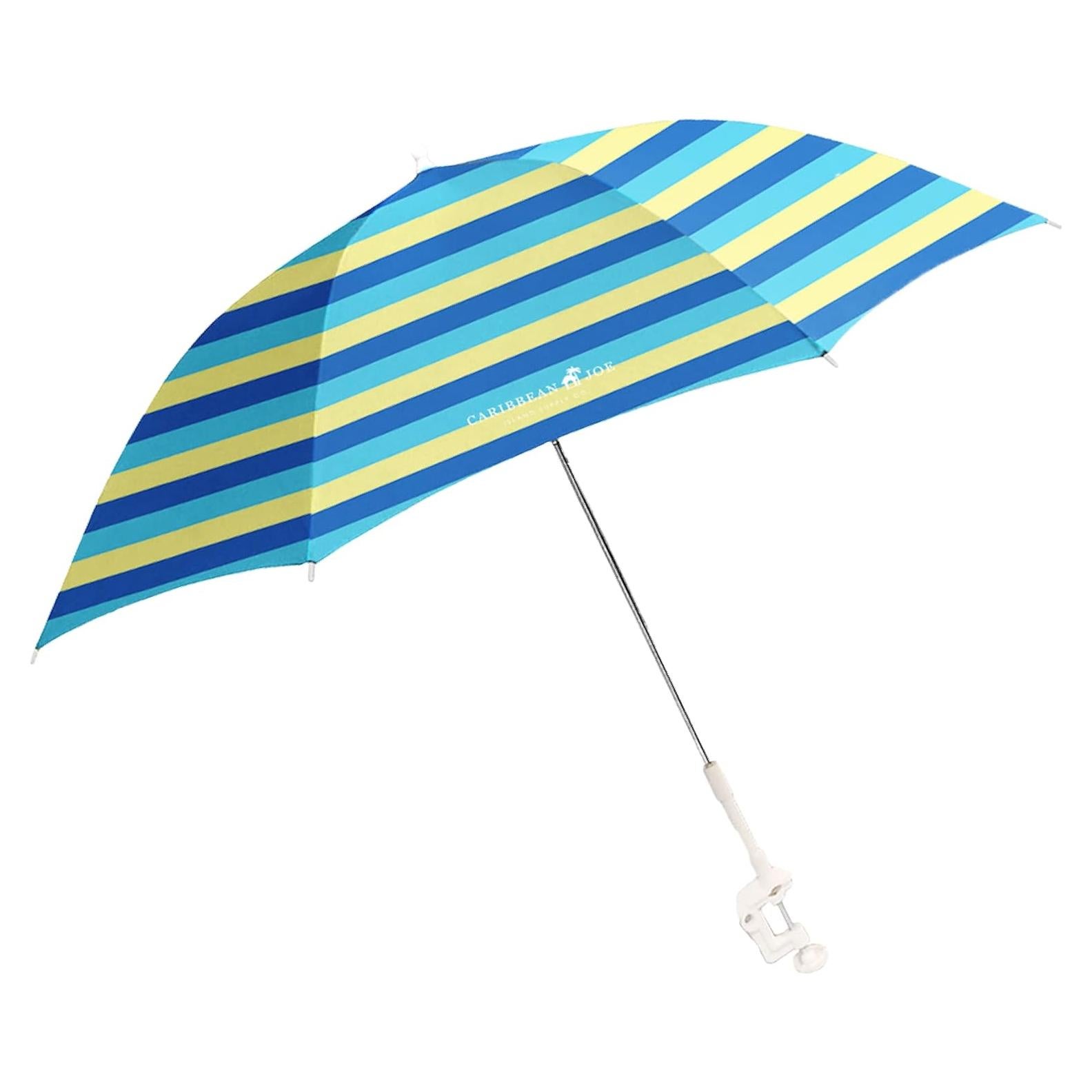 Sombrilla de Playa Caribbean Joe Ajustable UV 121.92 cm Rayas Negras