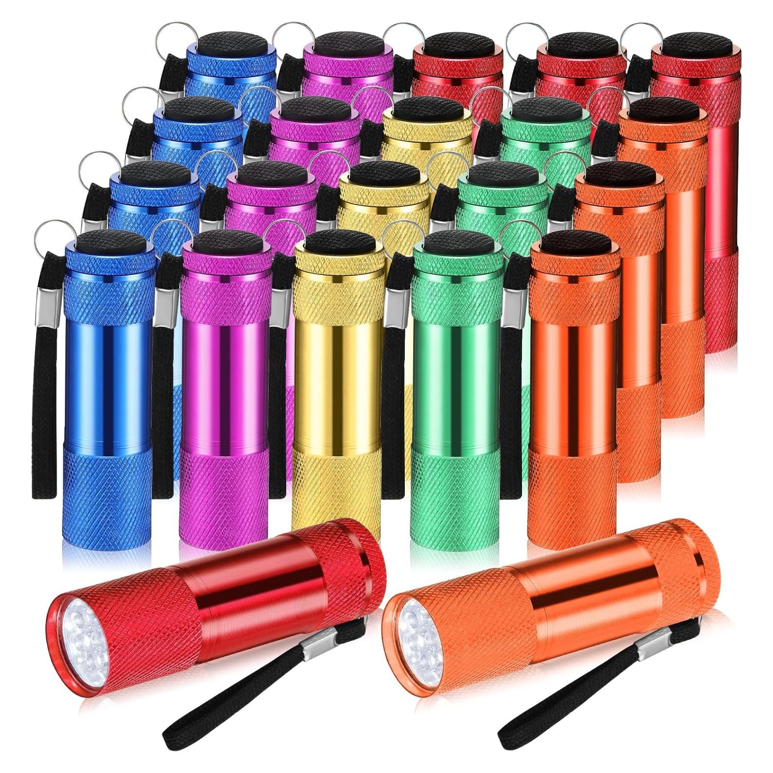 20 Linternas LED Mini VIHOSE Aluminio Portátiles Brillantes