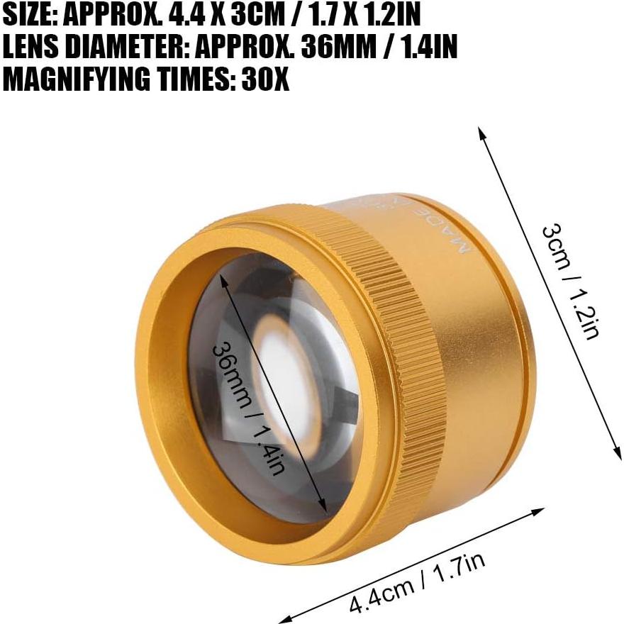 Lupa de Joyero Cosiki 30X 36mm para Joyas y Antigüedades