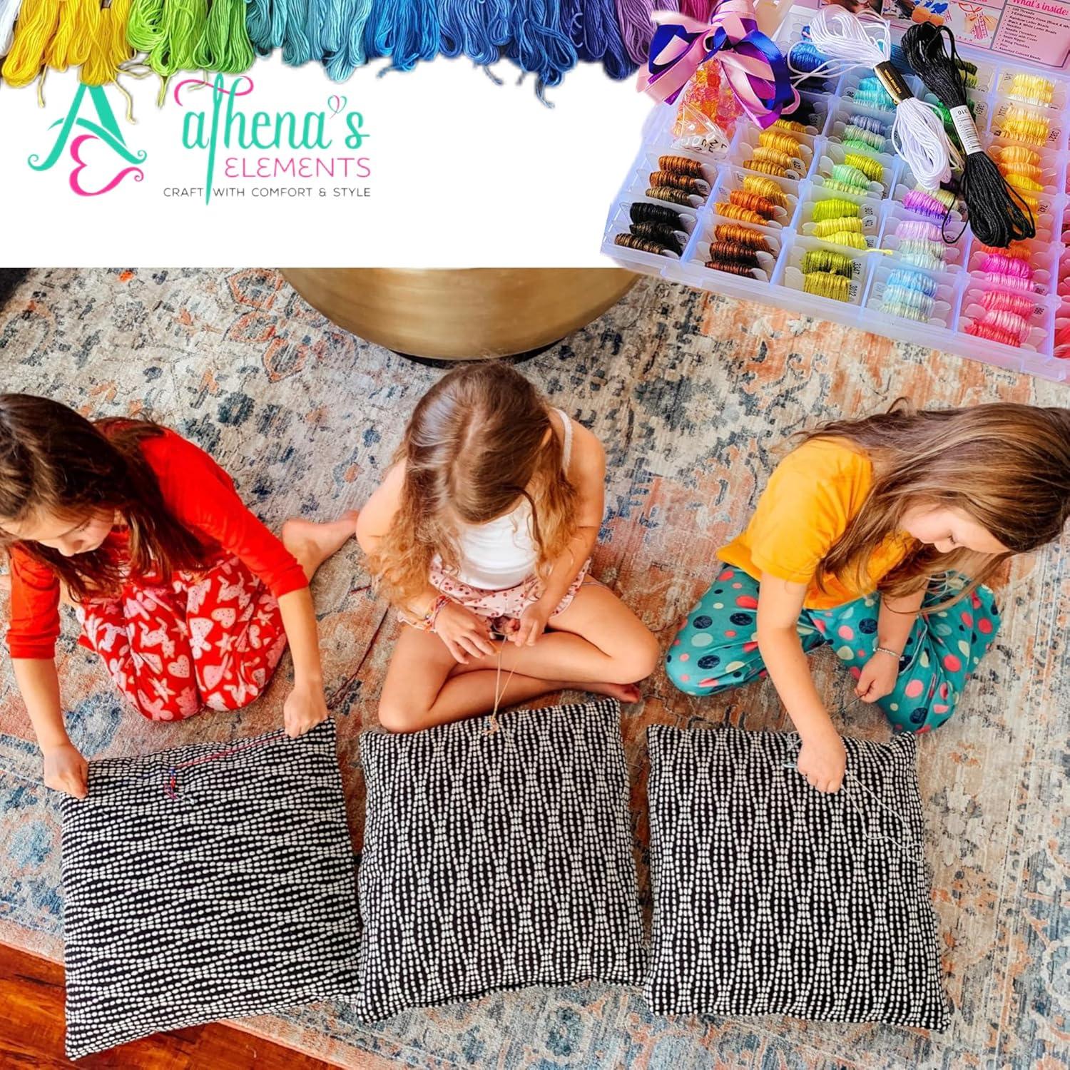 Kit de Hilo de Bordado Elementos de Athena - 100 Piezas Arcoíris