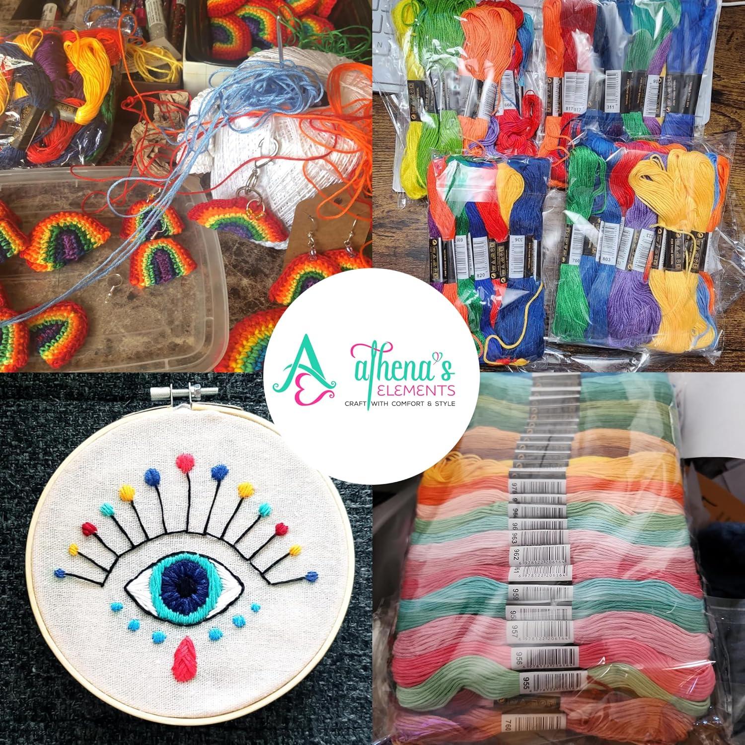 Kit de Hilo de Bordado Elementos de Athena - 100 Piezas Arcoíris