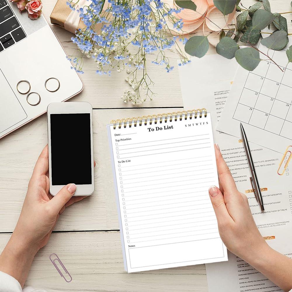 Bloc de Notas de Lista de Tareas Yaridar A5 - Paquete de 5, 500 Páginas