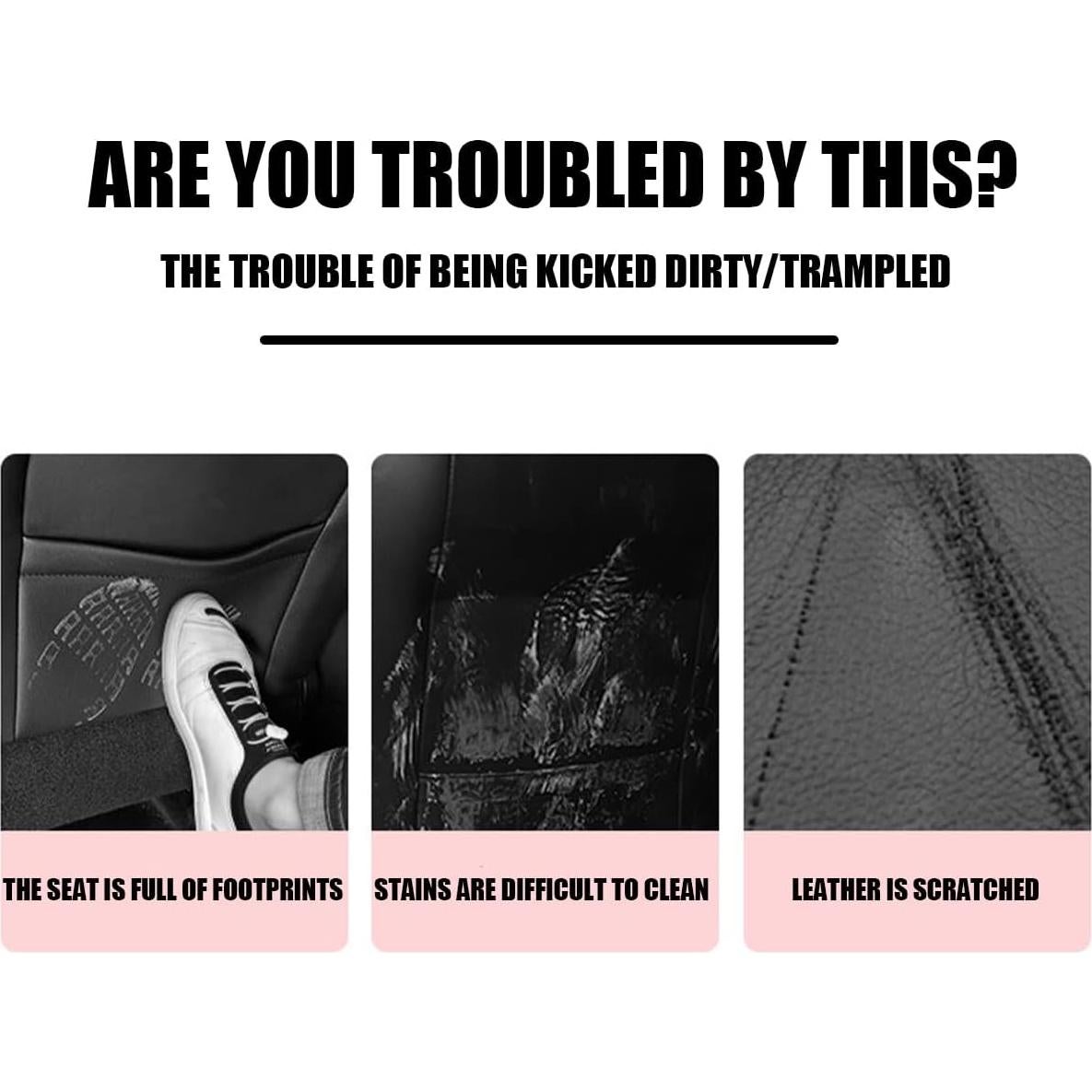 Mats de Patada para Auto Zipelo Beige - Protector de Respaldo PVC