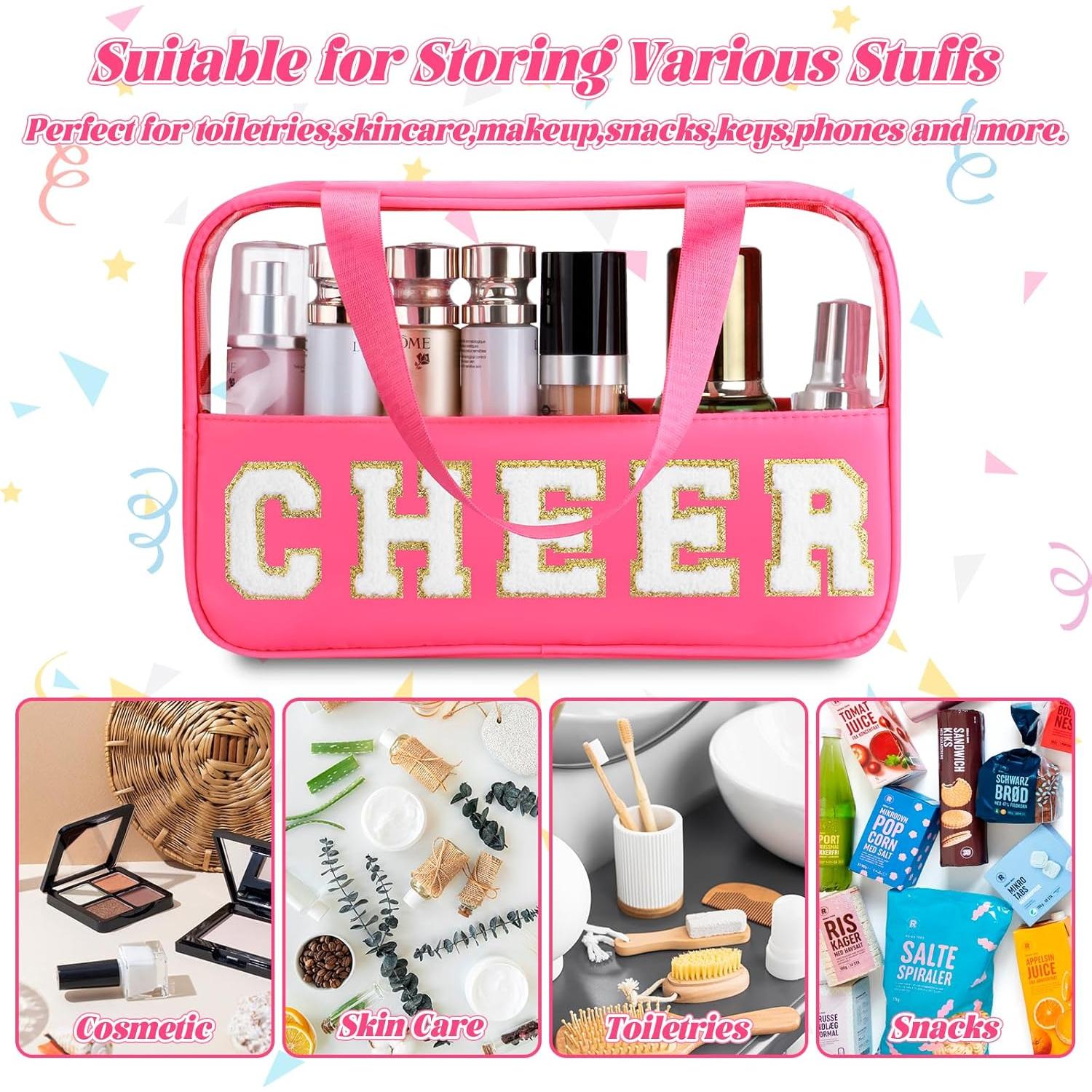 Bolsa de Maquillaje Transparente BuyCard con Asa y Cremallera