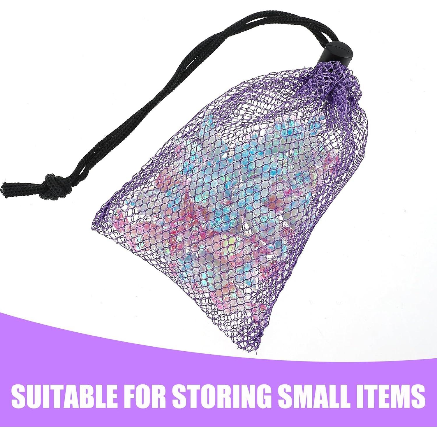 5 Bolsas de Malla Coloridas Trinkrittey 15x10 cm con Cierre