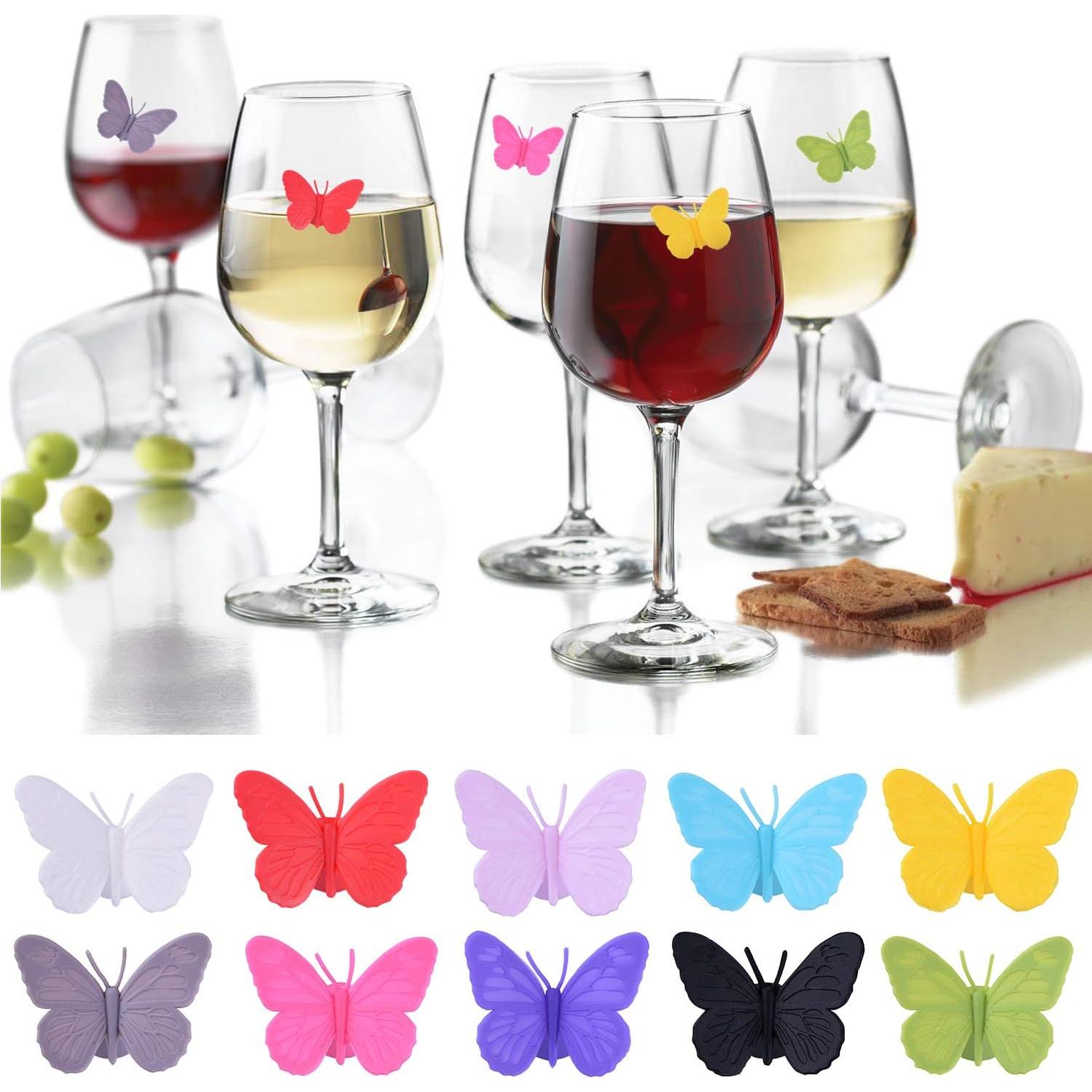 Conjunto de 10 Marcadores de Copas de Vino ALYC Silicona