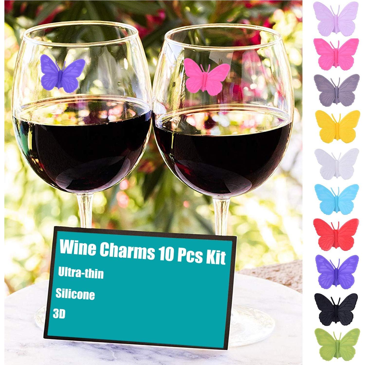 Conjunto de 10 Marcadores de Copas de Vino ALYC Silicona