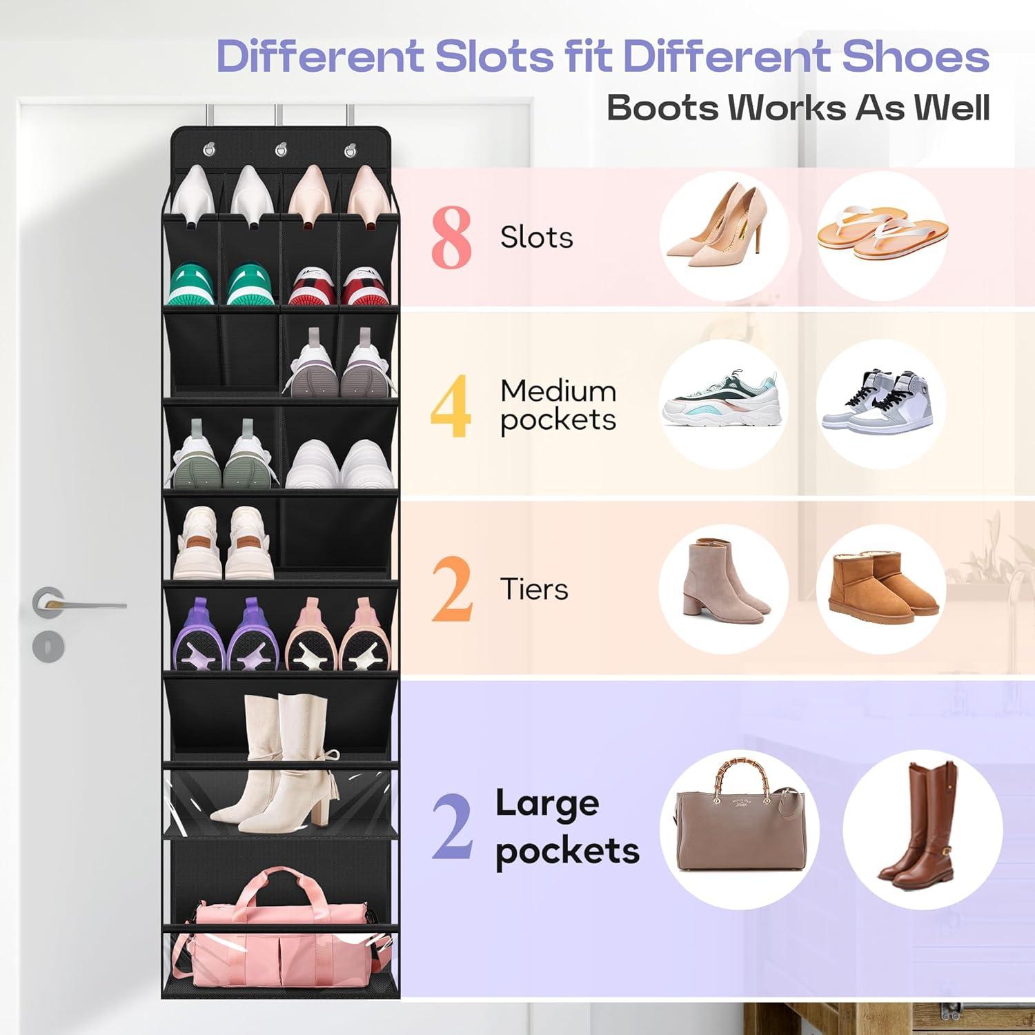 Organizador de Zapatos Colgante MISSLO Negro para 20 Pares