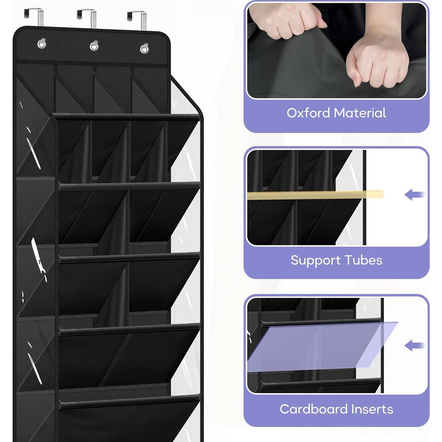 Organizador de Zapatos Colgante MISSLO Negro para 20 Pares