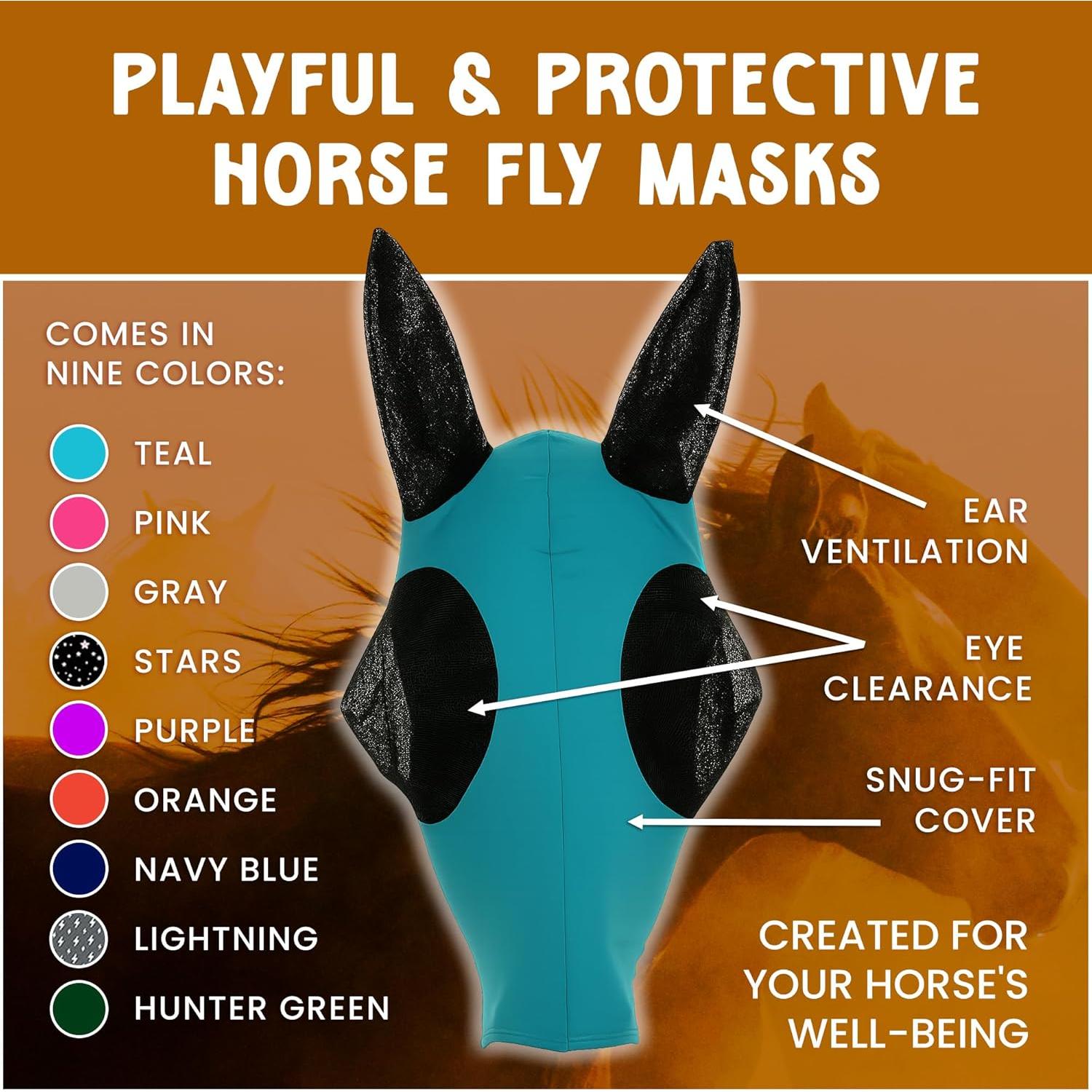 Máscara de Moscas para Caballos Prairie Horse Supply - Gris