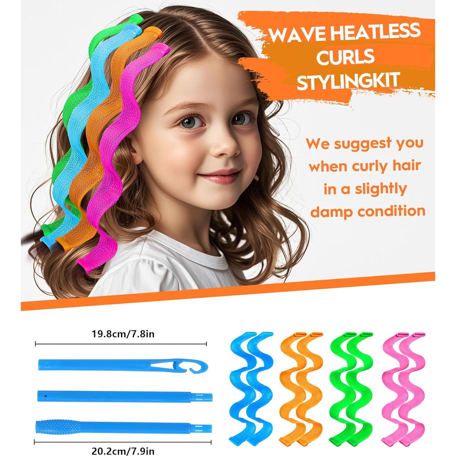 Rizadores de Cabello Sin Calor YEVYO 30cm 40 Piezas 4 Colores