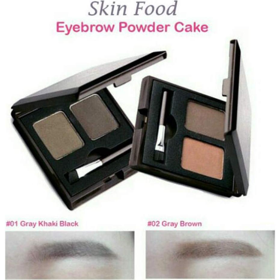 Polvo de Cejas SKINFOOD Chocolate Cacao 1.2g x 2 - Gris Caqui Negro