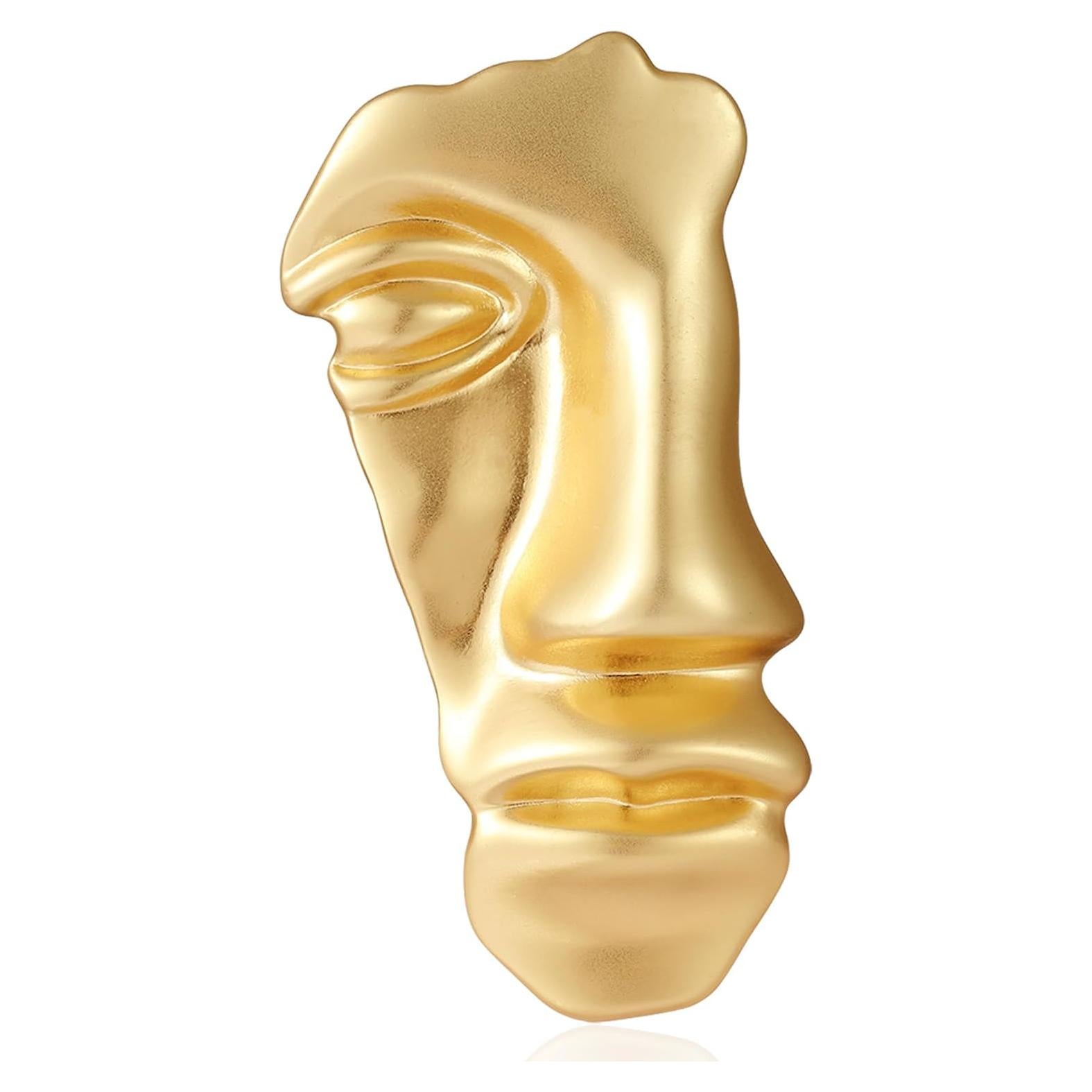 Broche de Máscara Vintage Dorado Minimalista para Adultos