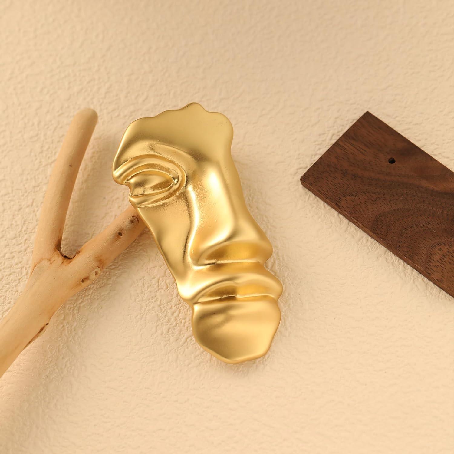 Broche de Máscara Vintage Dorado Minimalista para Adultos