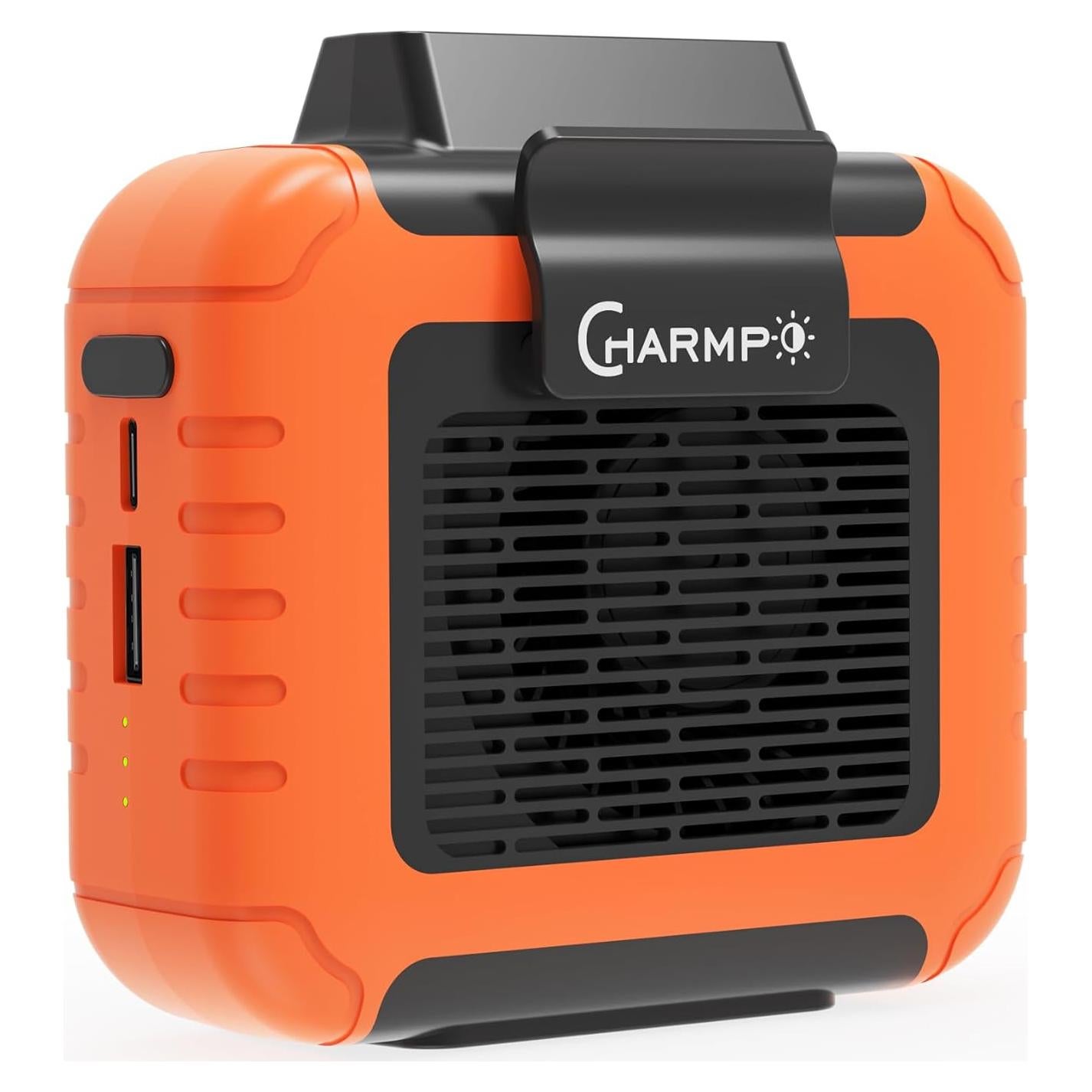 Ventilador de Cintura CHARMP 6000mAh 3 Velocidades Naranja