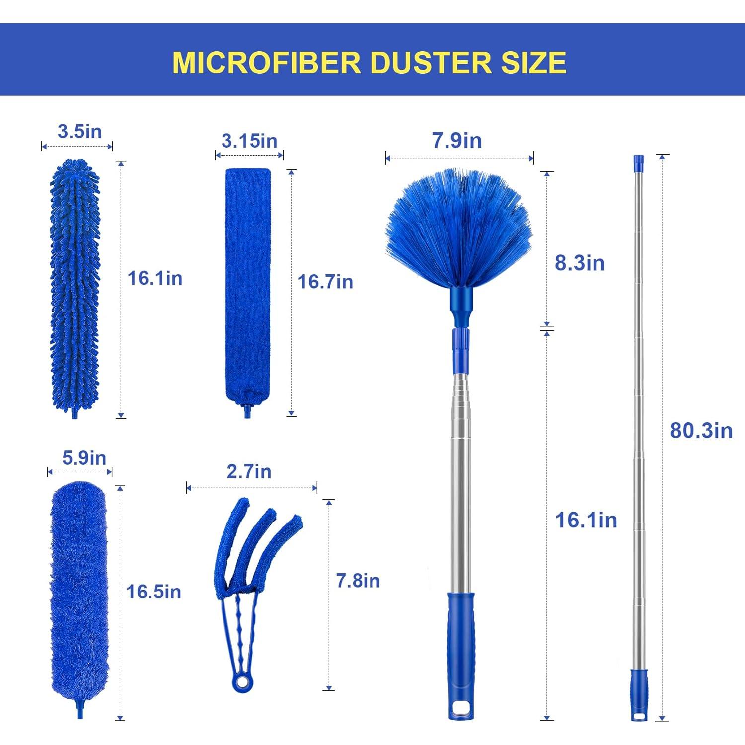 Trapeador Newliton Extensible 254 cm Microfibra 6 Piezas