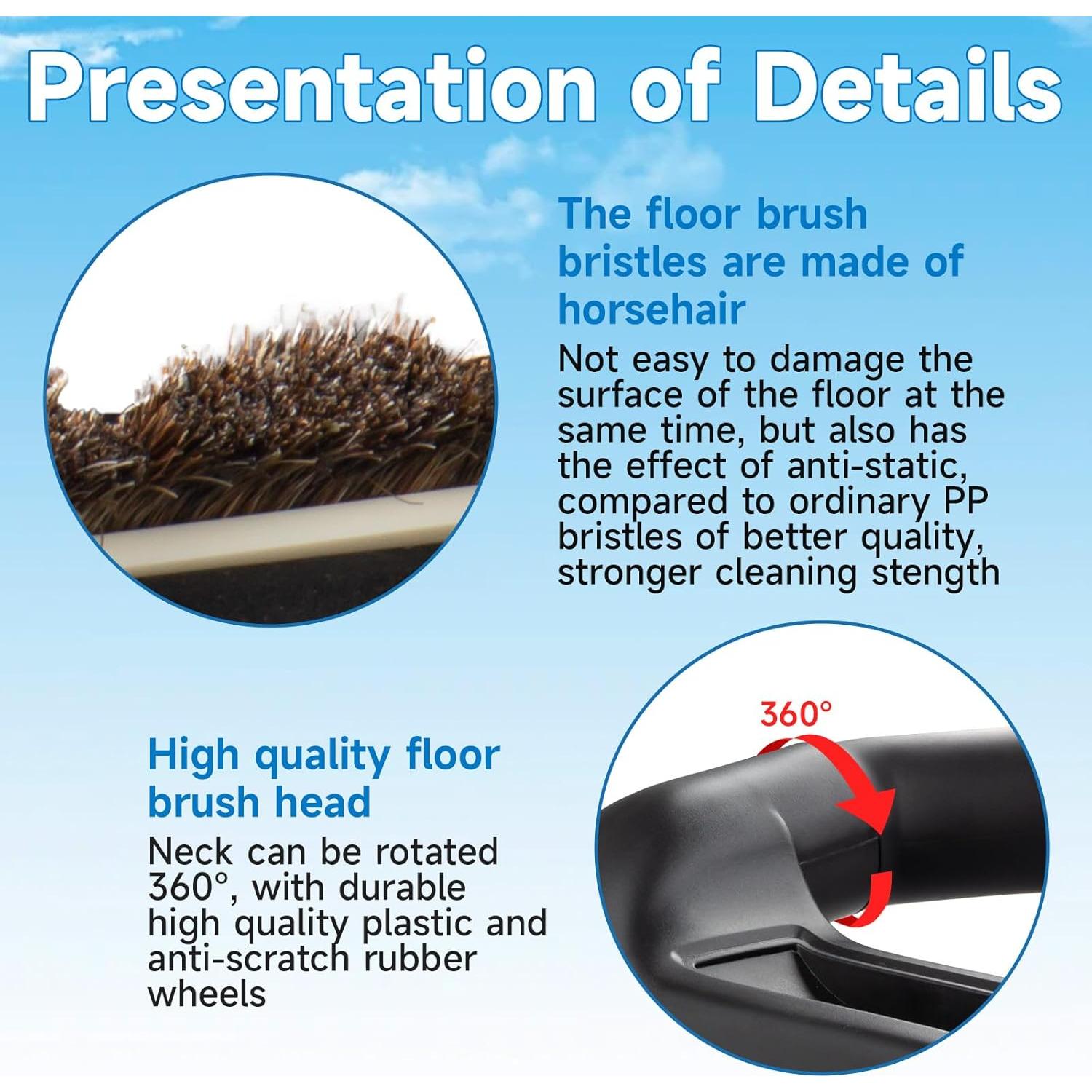 Cepillo de Aspiradora KEIFI 12" Universal 32mm con Adaptador