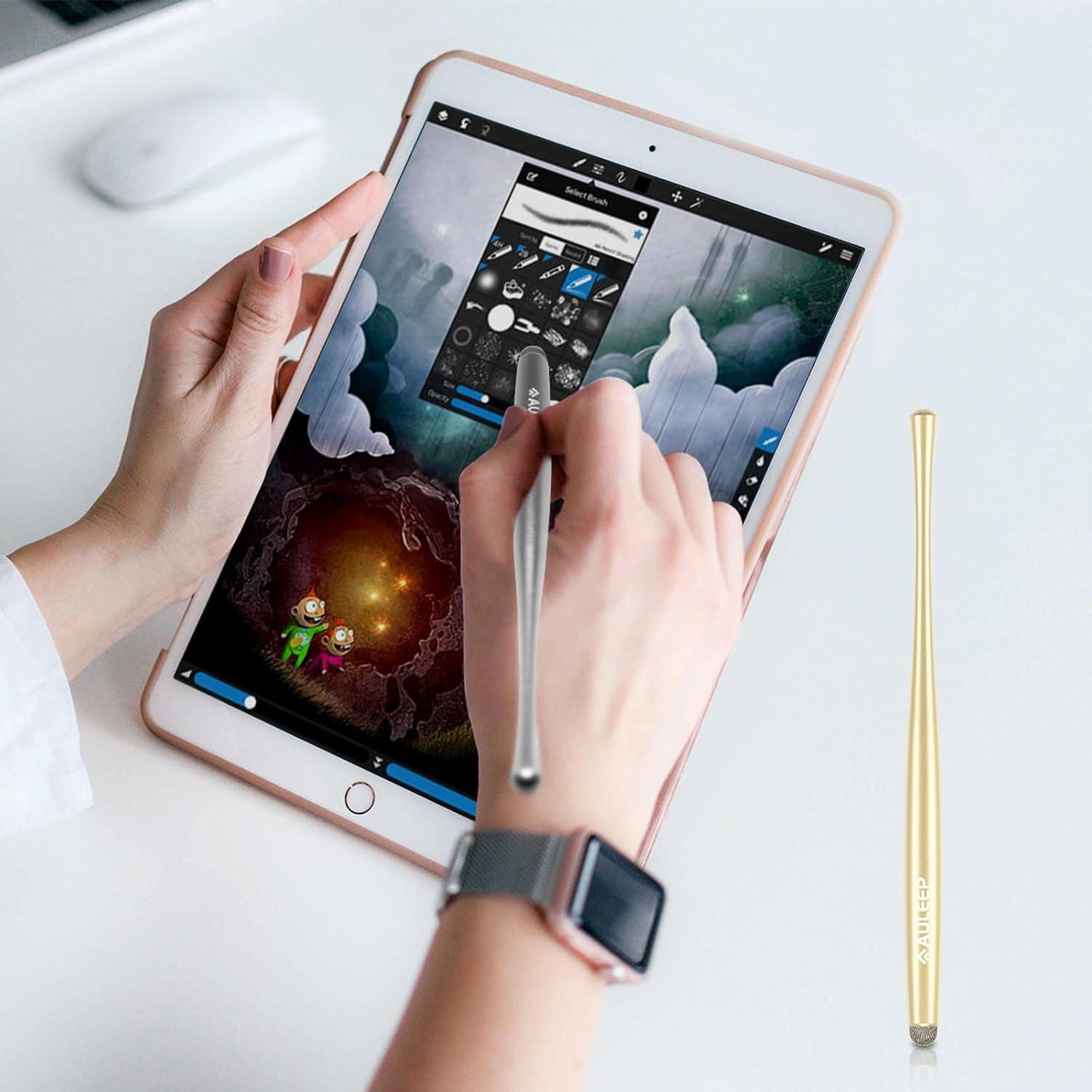 Bolígrafo Estilográfico AULEEP Capacitivo 2 Piezas con 4 Puntas