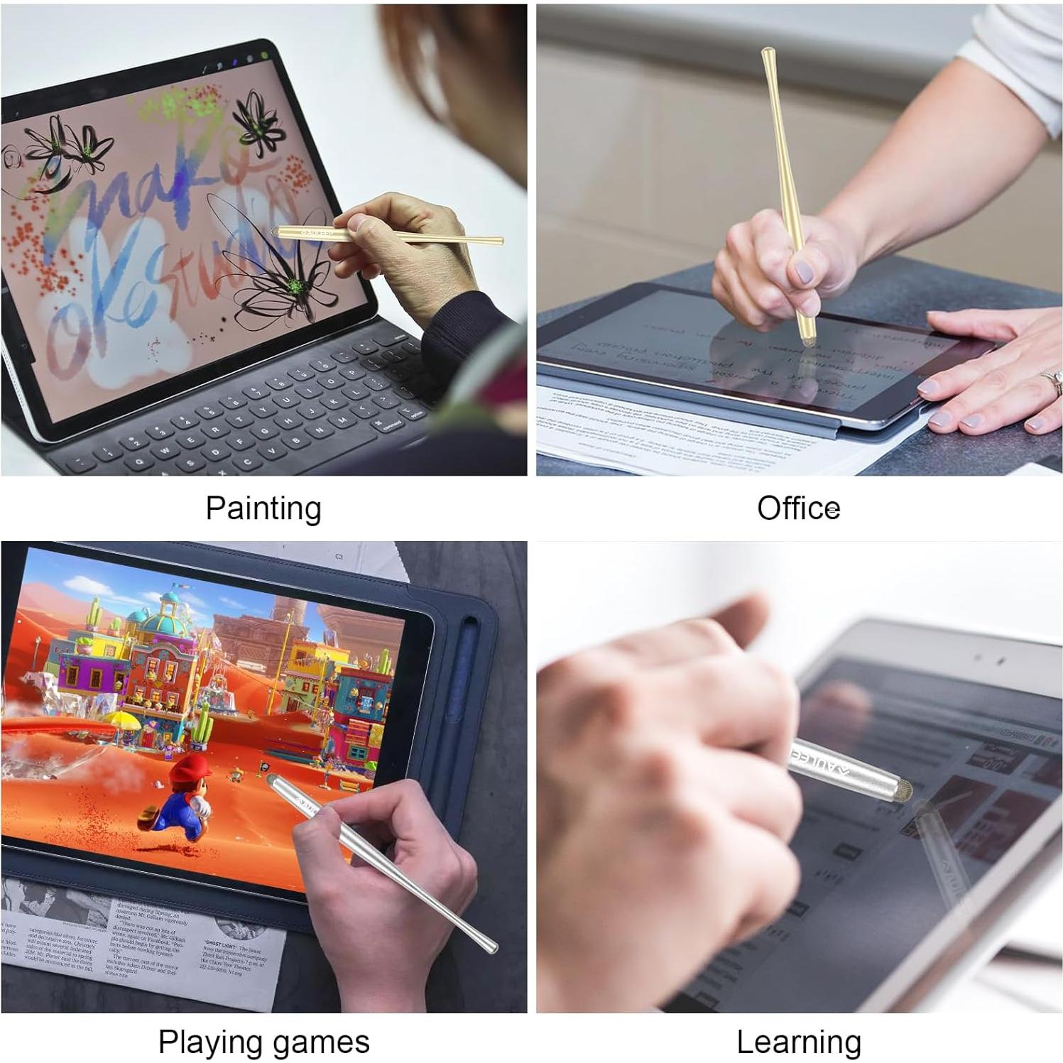 Bolígrafo Estilográfico AULEEP Capacitivo 2 Piezas con 4 Puntas