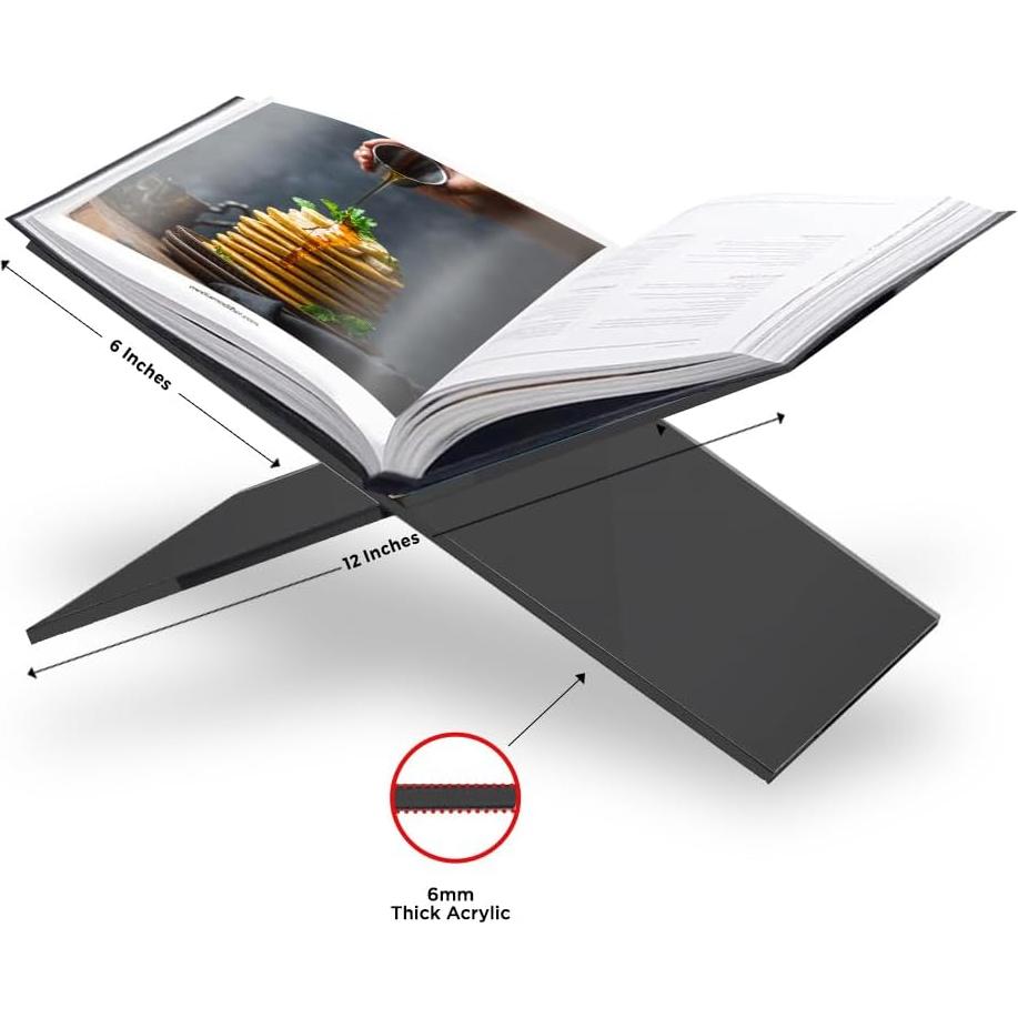 Soporte de Libro Acrílico Transparente Sarvo Kitchen 15.24x30.48cm