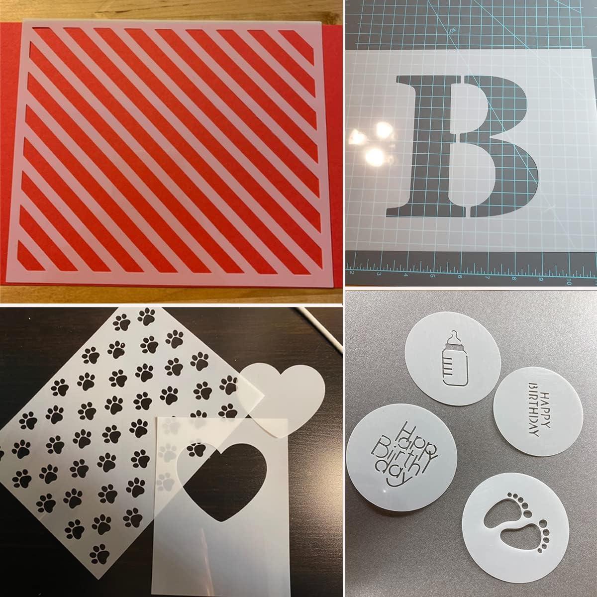 10 Hojas Plantillas Mylar 30.5x30.5cm 10mil PET Reutilizables