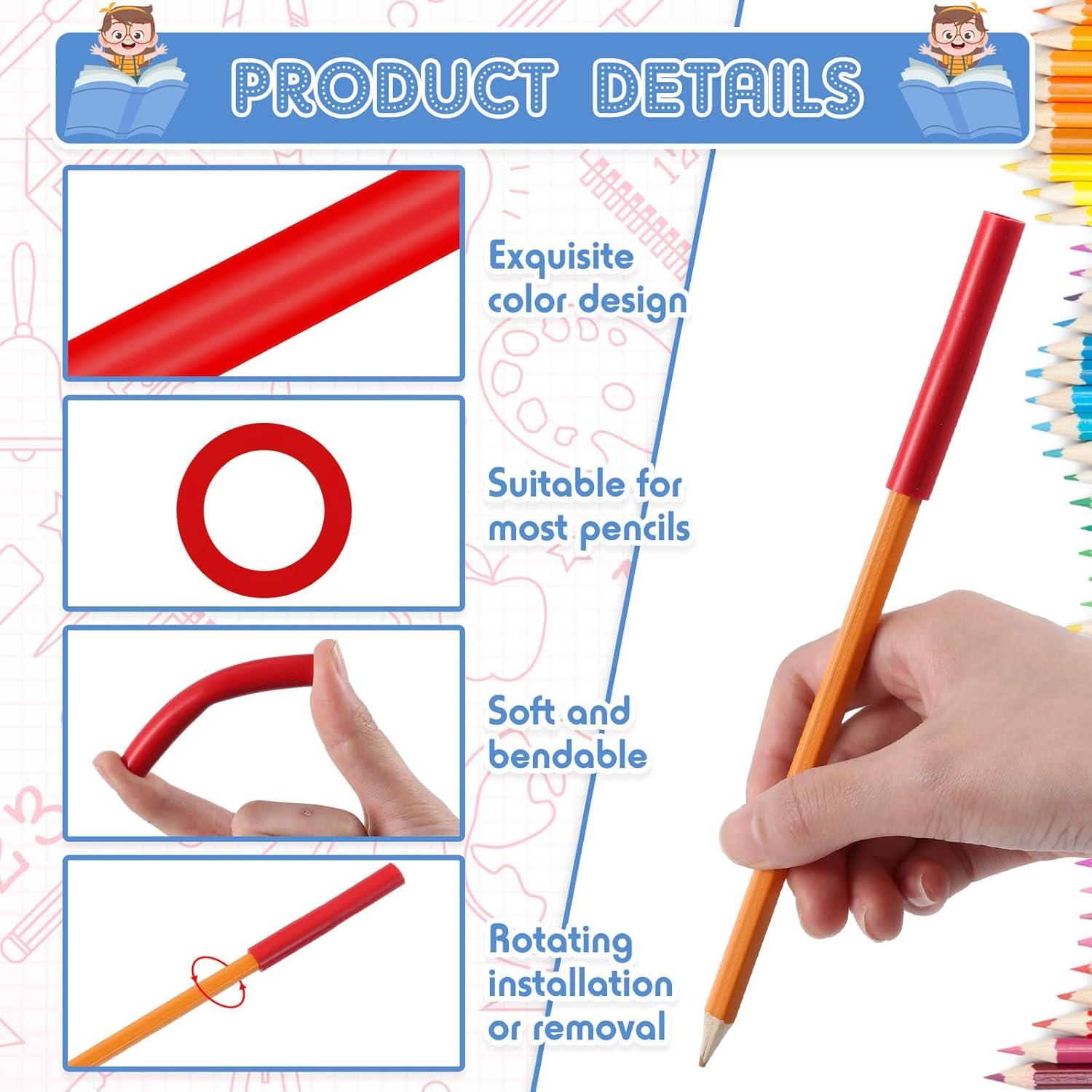 Toppers de Lápiz Masticables Tinlade 24 Pcs Silicona 6.6 cm